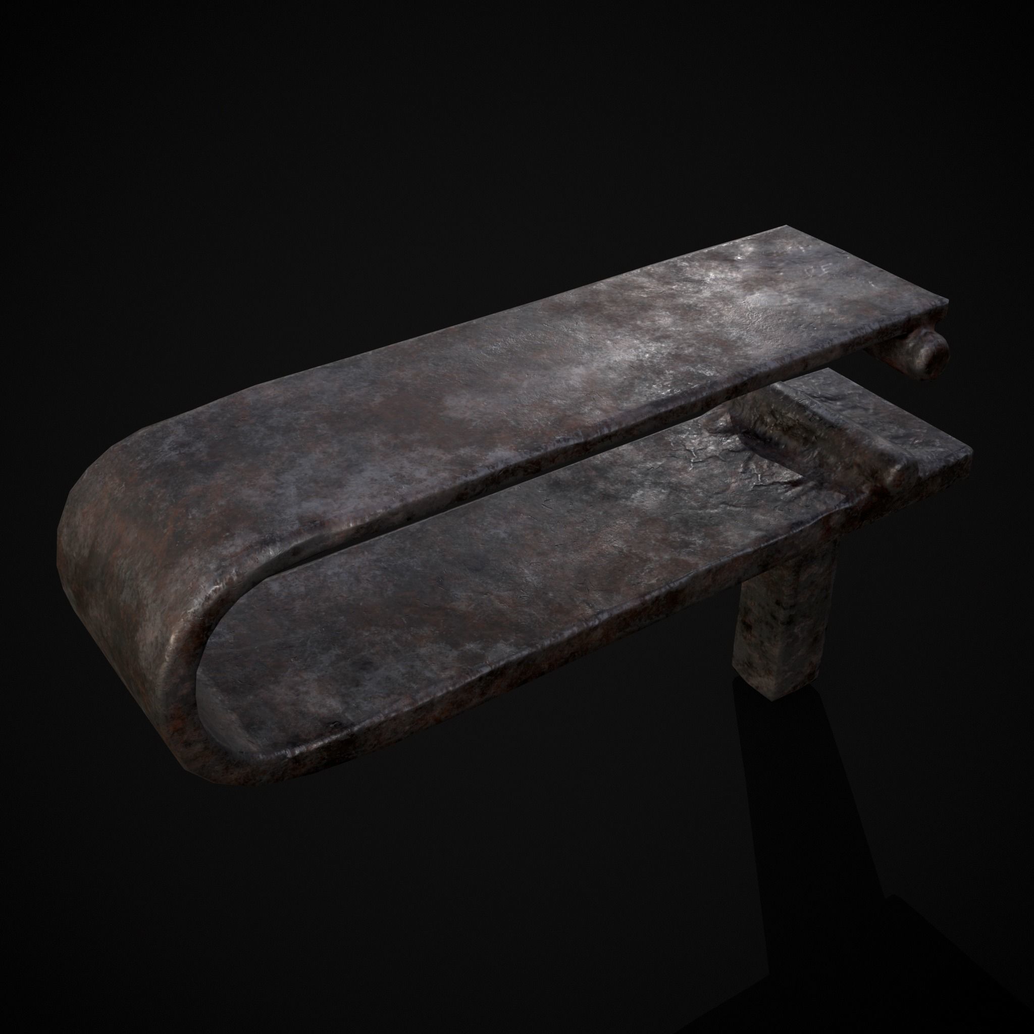 Medieval Blacksmith Fuller Low-poly 3D model_13