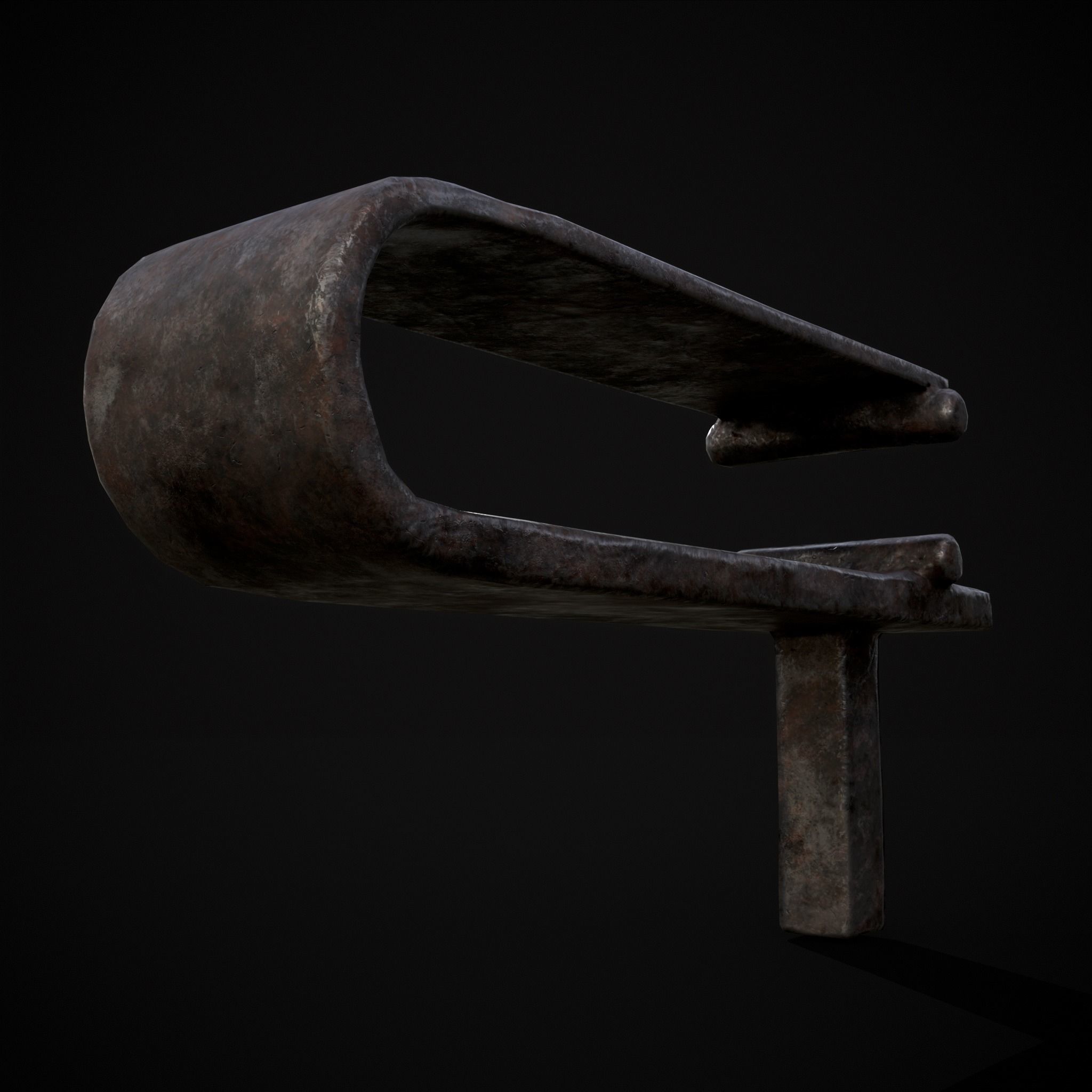 Medieval Blacksmith Fuller Low-poly 3D model_7