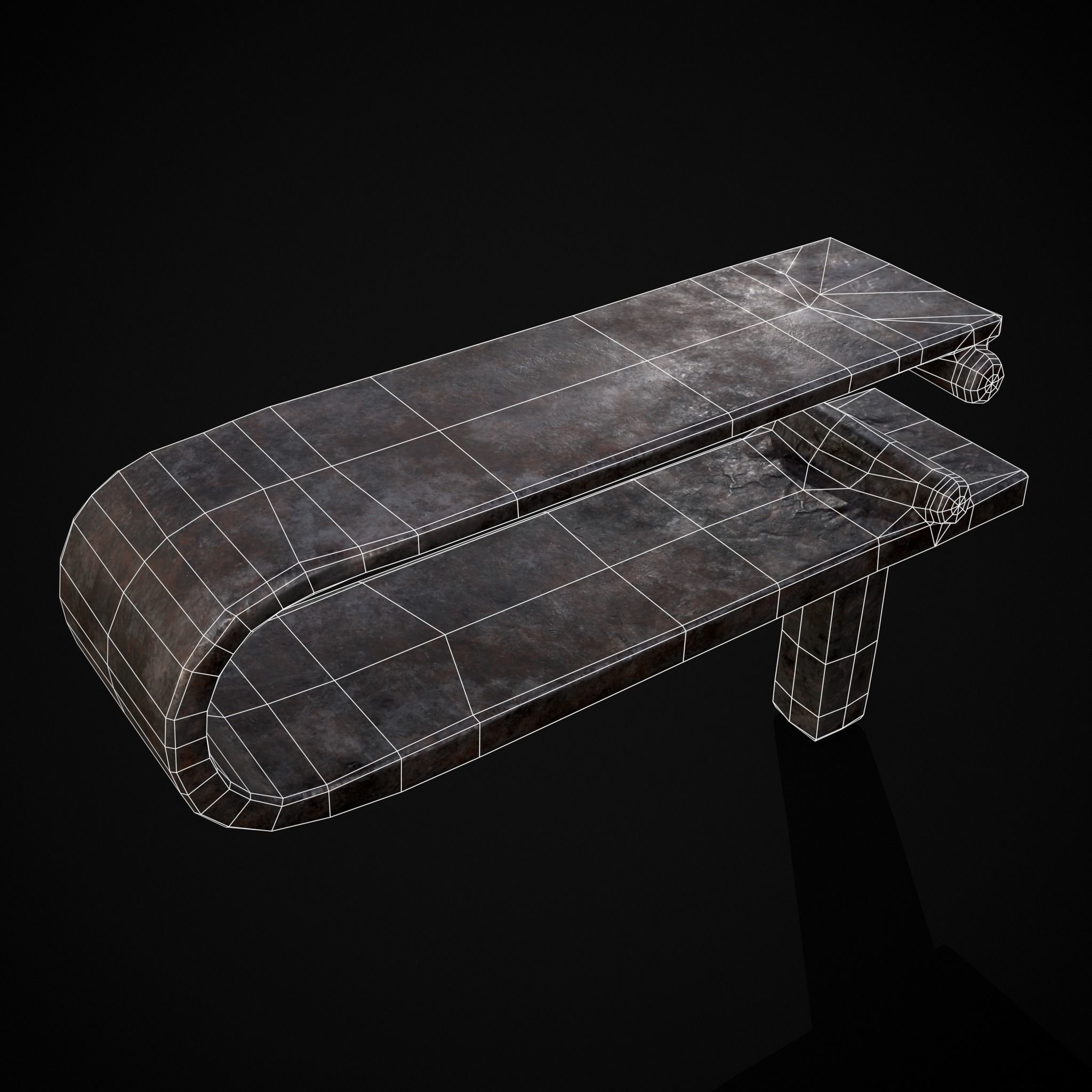 Medieval Blacksmith Fuller Low-poly 3D model_14