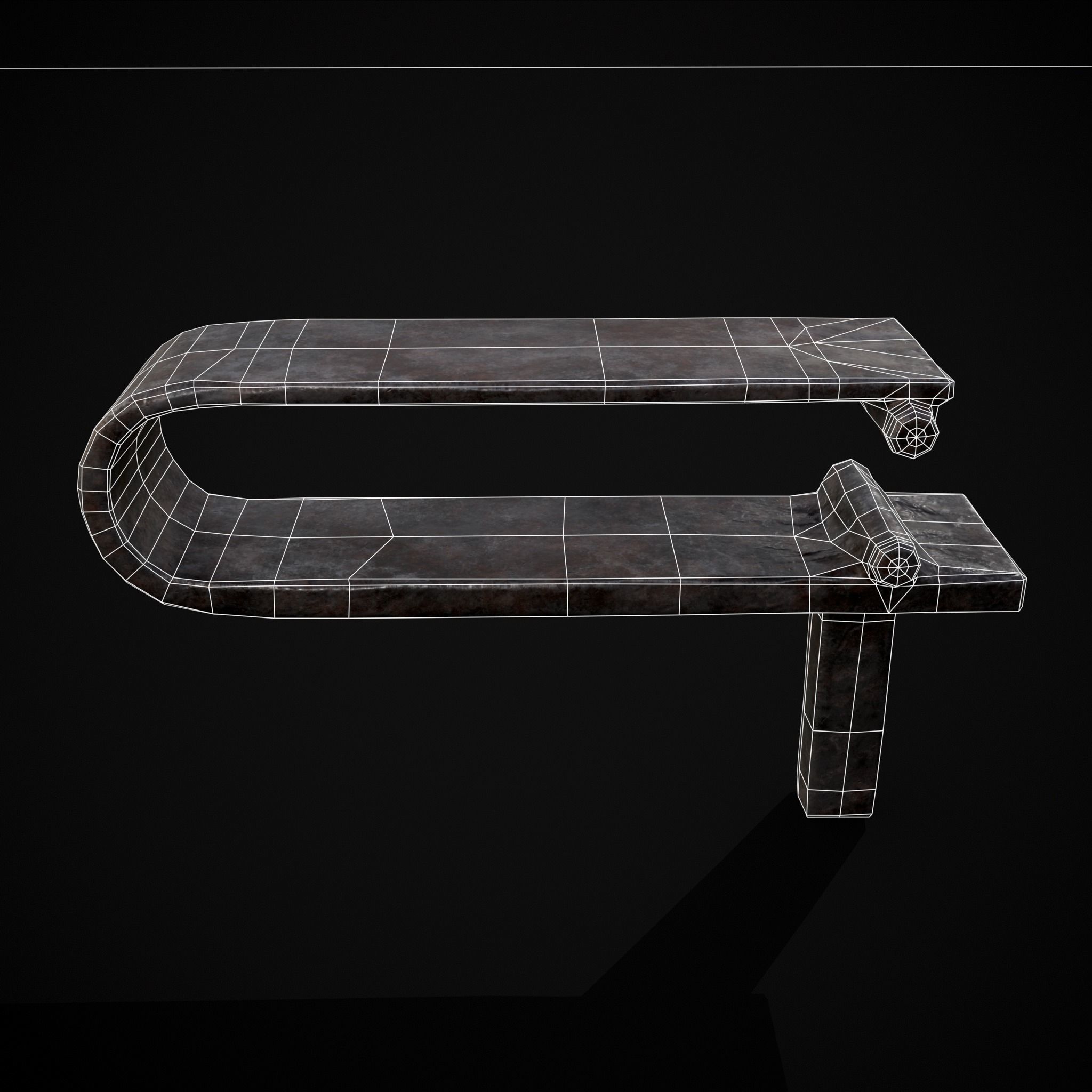 Medieval Blacksmith Fuller Low-poly 3D model_20