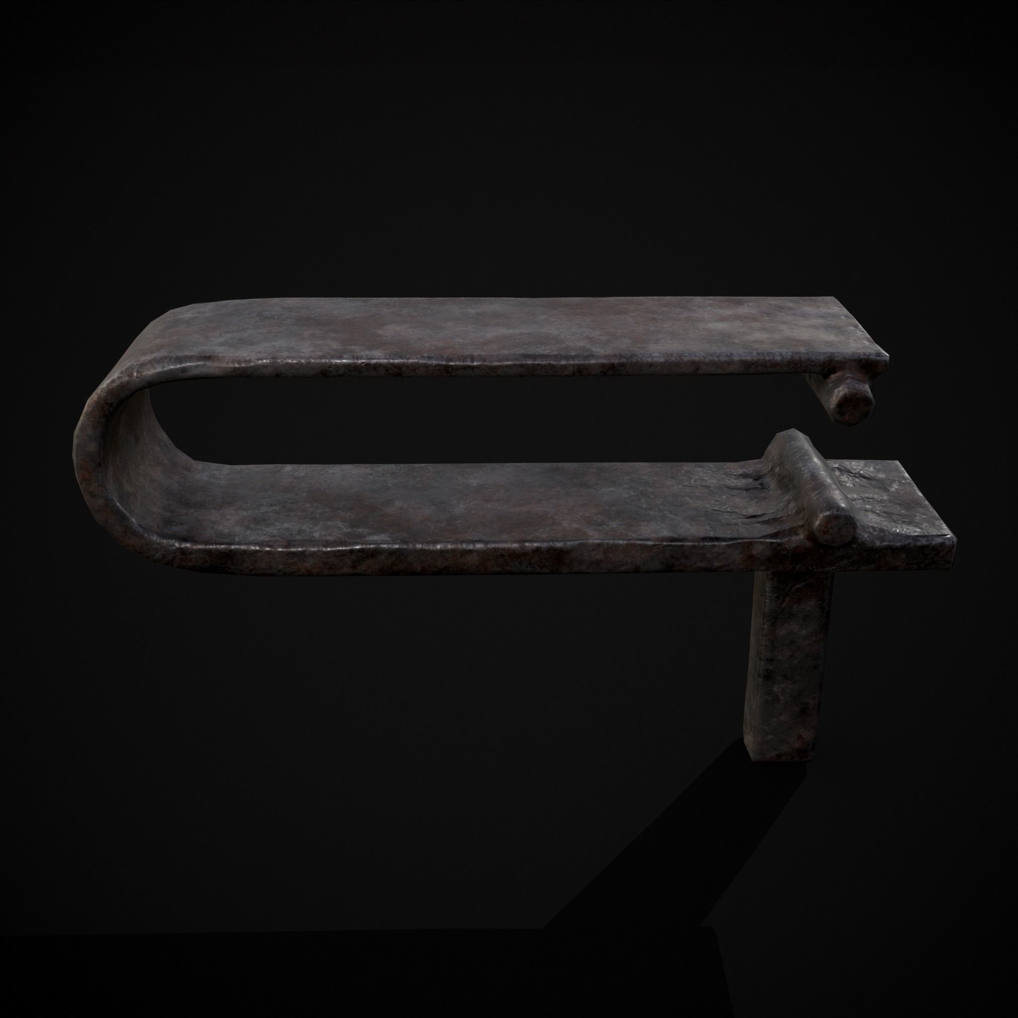 Medieval Blacksmith Fuller Low-poly 3D model_19