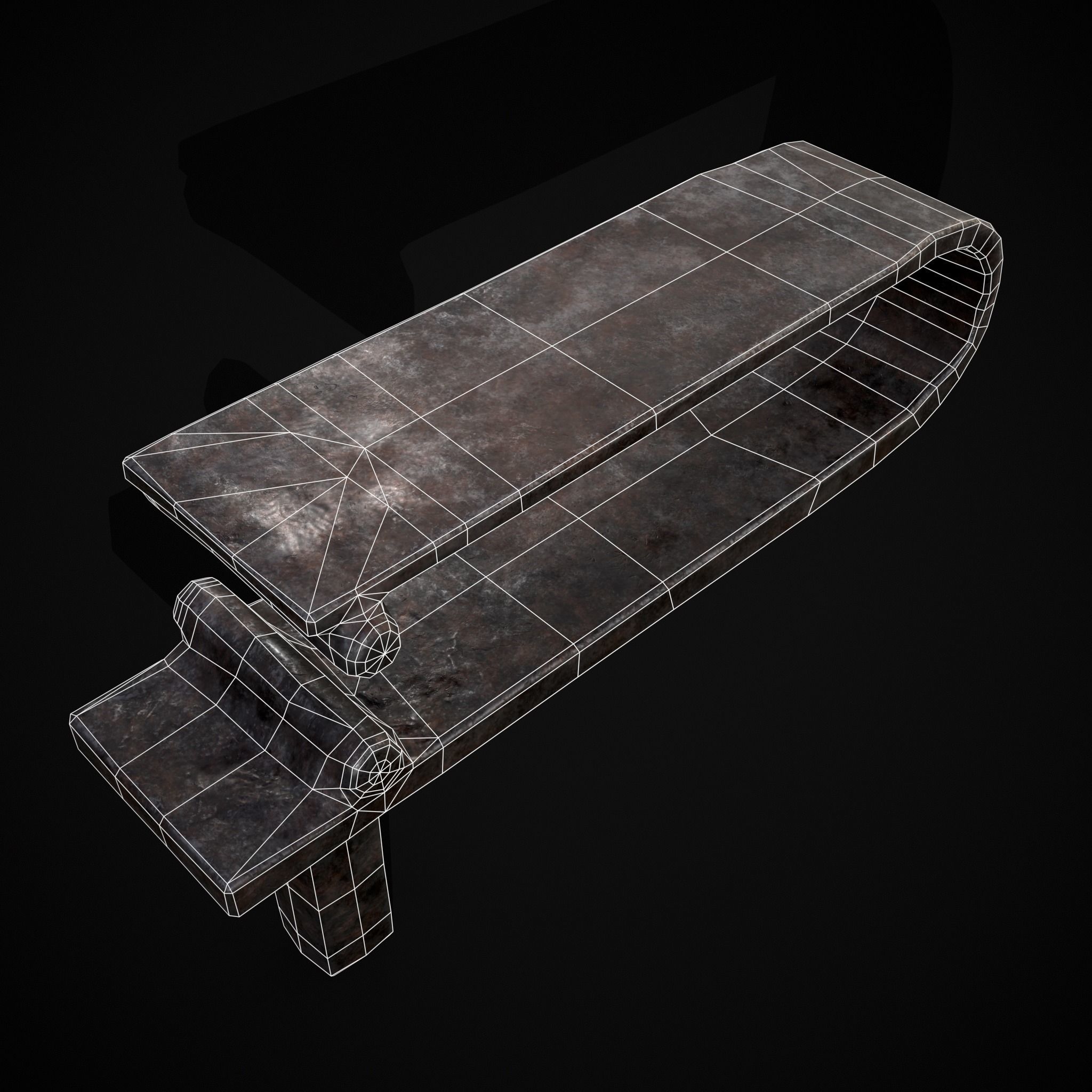 Medieval Blacksmith Fuller Low-poly 3D model_18