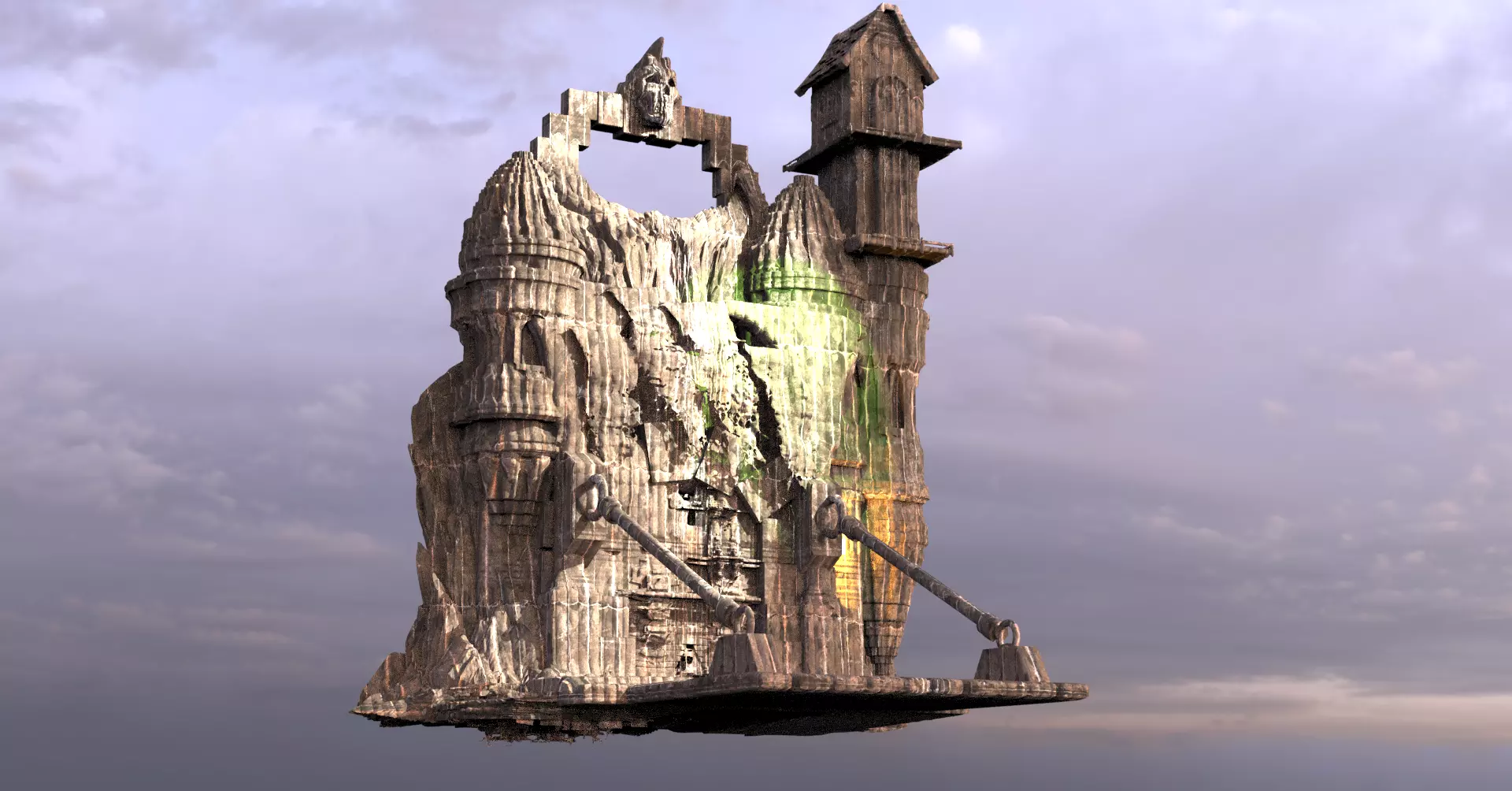 Dark Ravenwood Treehouse Tower  3D model_0