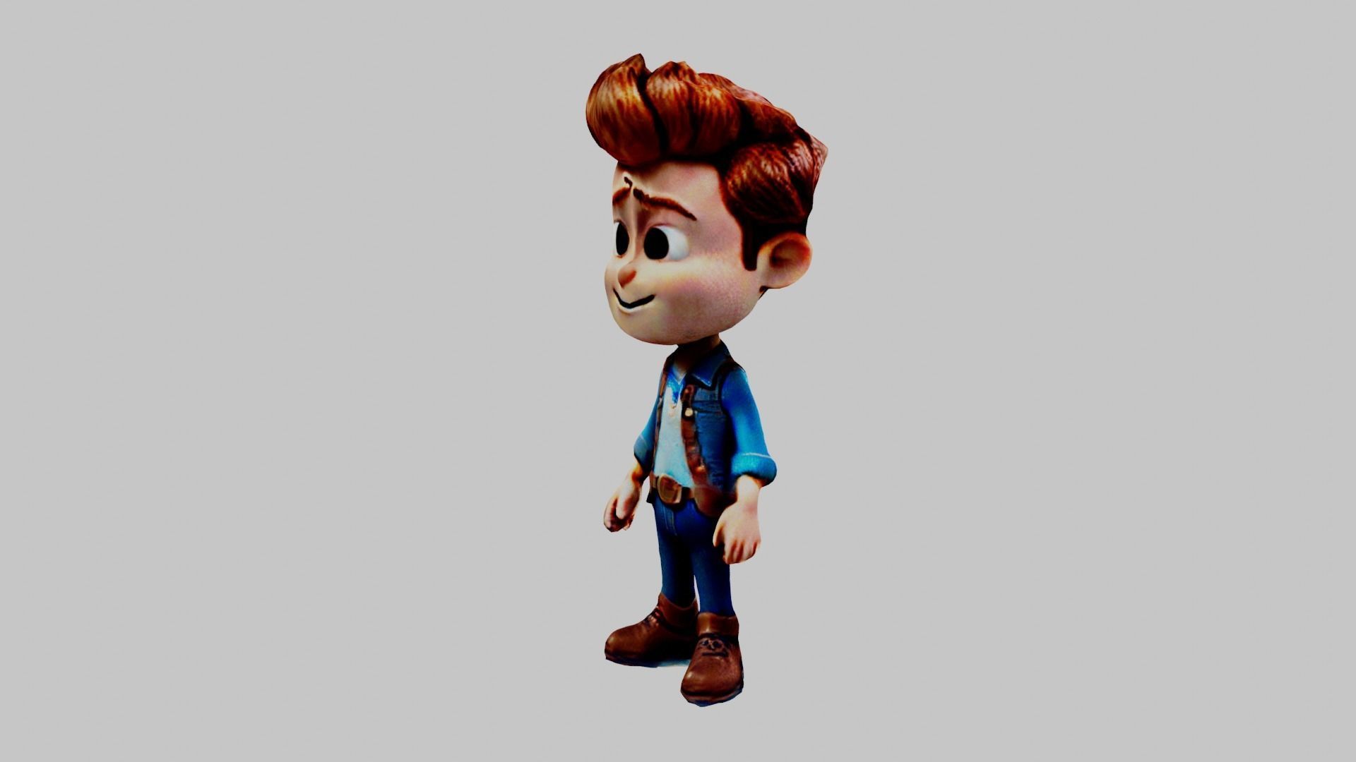 Cartoon Character Boy Low-poly 3D model_2
