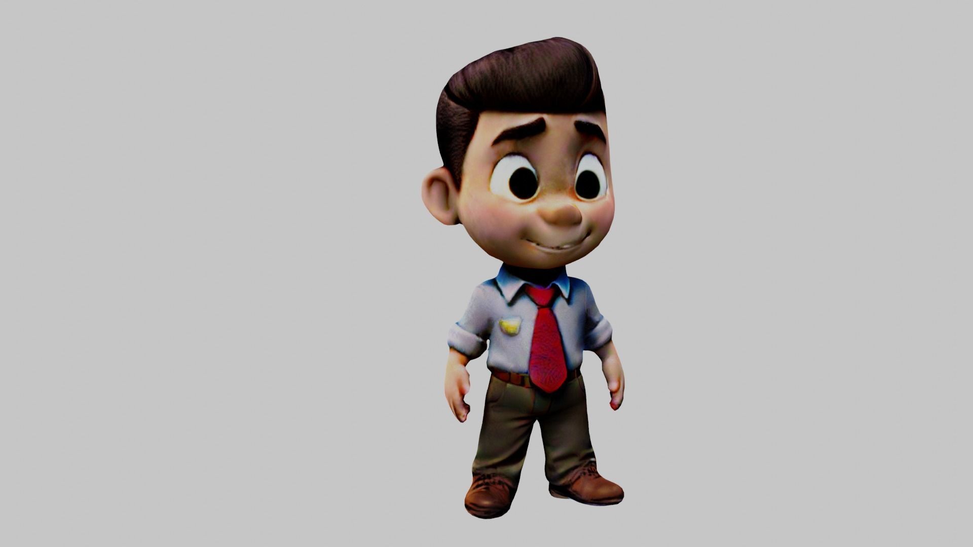 Cartoon Character Boy Low-poly 3D model_5