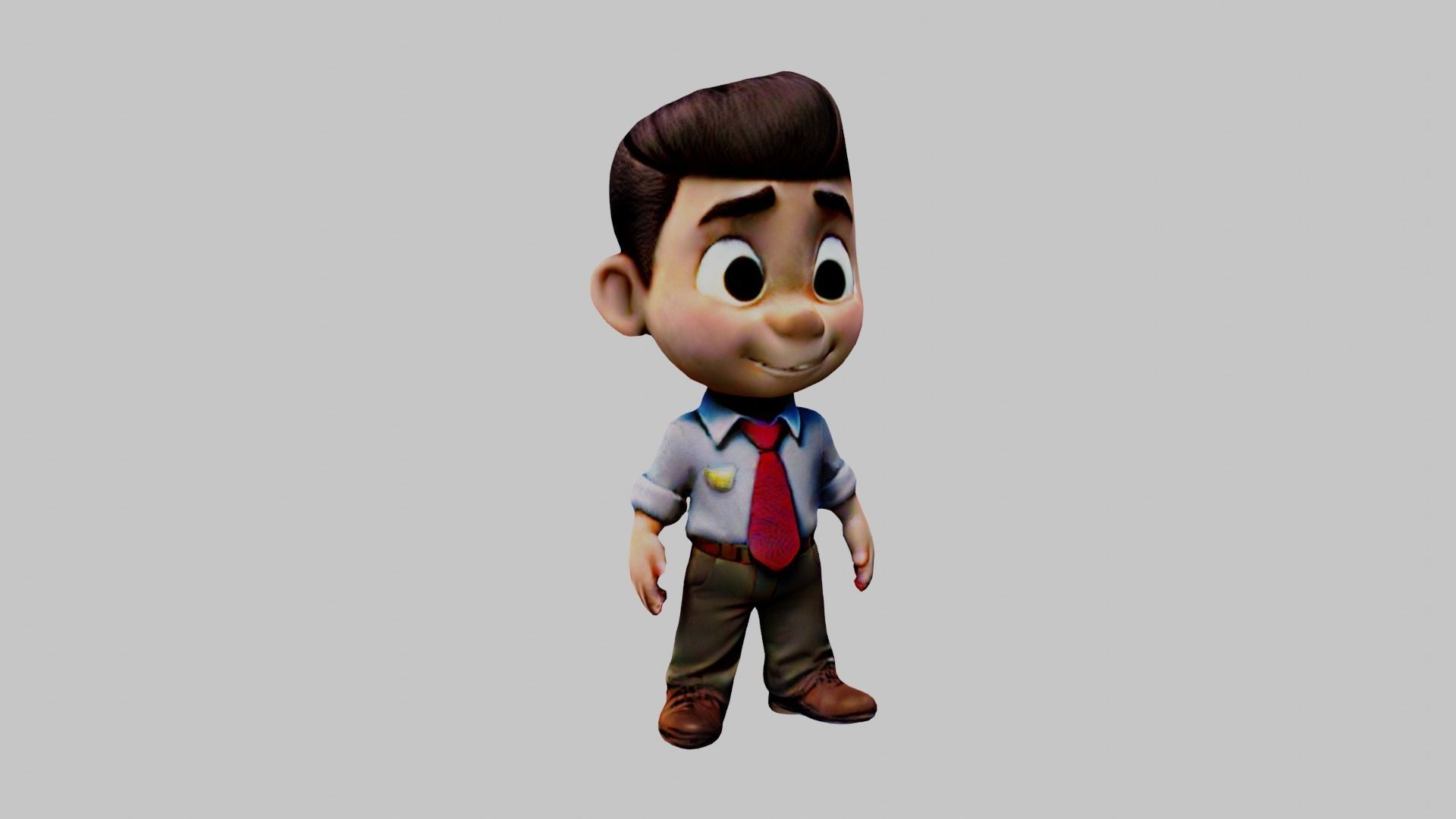 Cartoon Character Boy Low-poly 3D model_1
