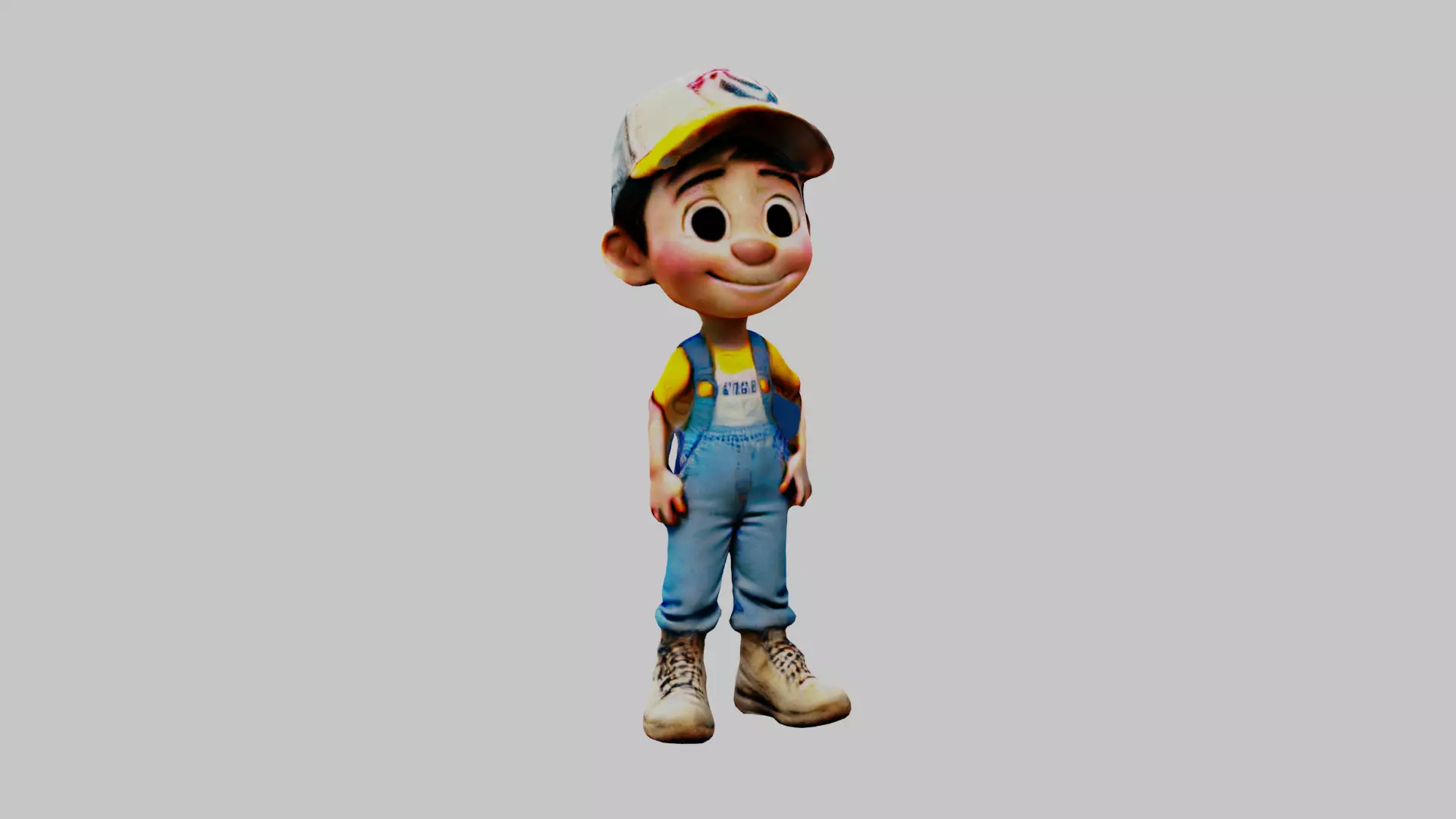 Cartoon Character Boy Low-poly 3D model_0