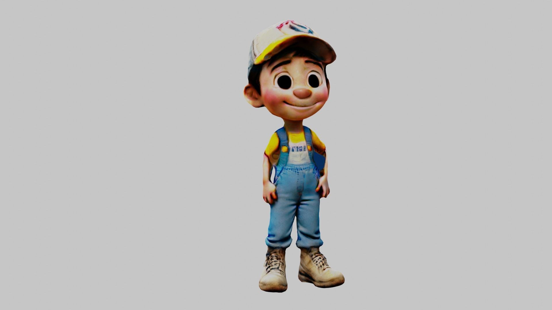 Cartoon Character Boy Low-poly 3D model_5