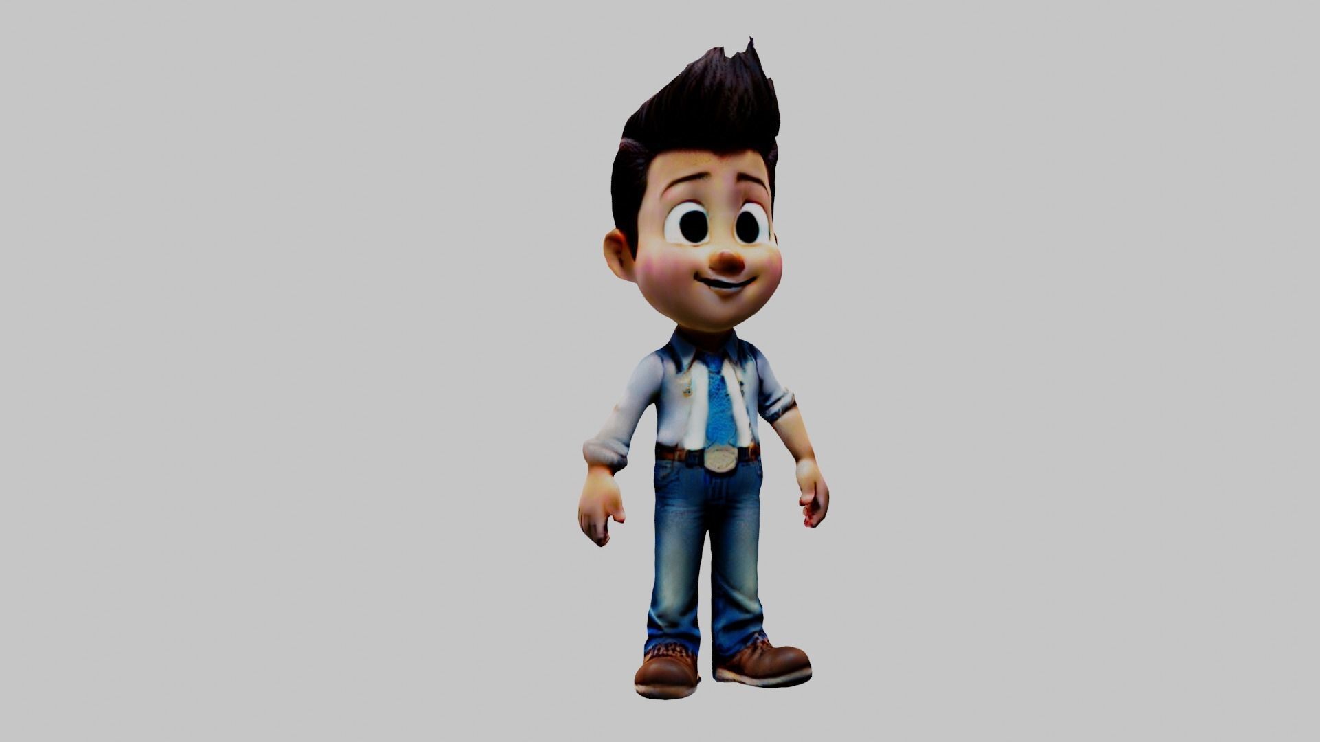 Cartoon Character Boy Low-poly 3D model_5