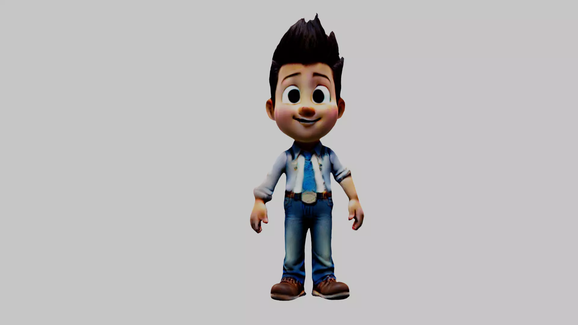Cartoon Character Boy Low-poly 3D model_0