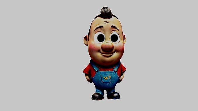  Cartoon Character Boy Low-poly 3D model