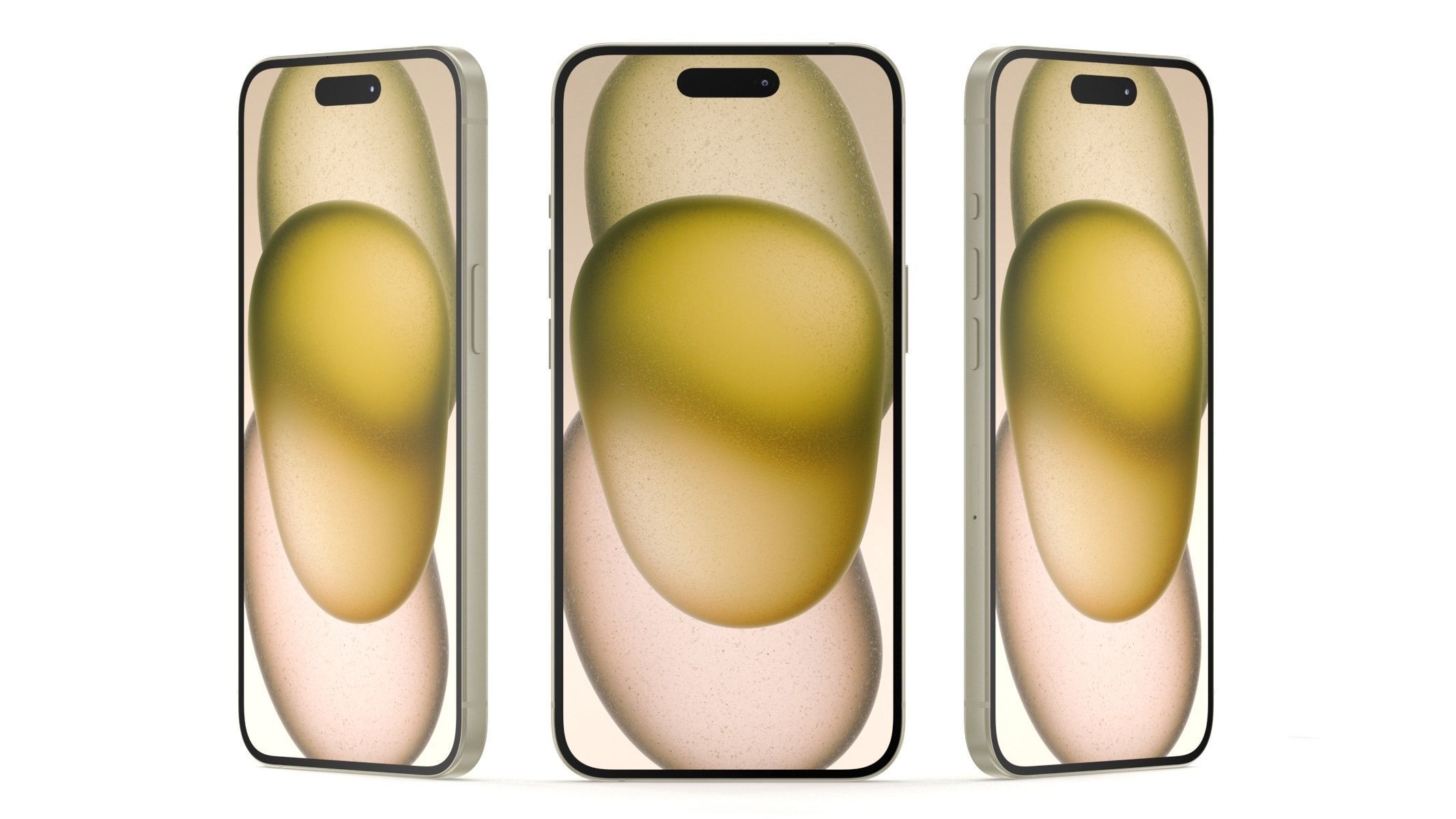 Apple iPhone 15 Yellow 3D model_7