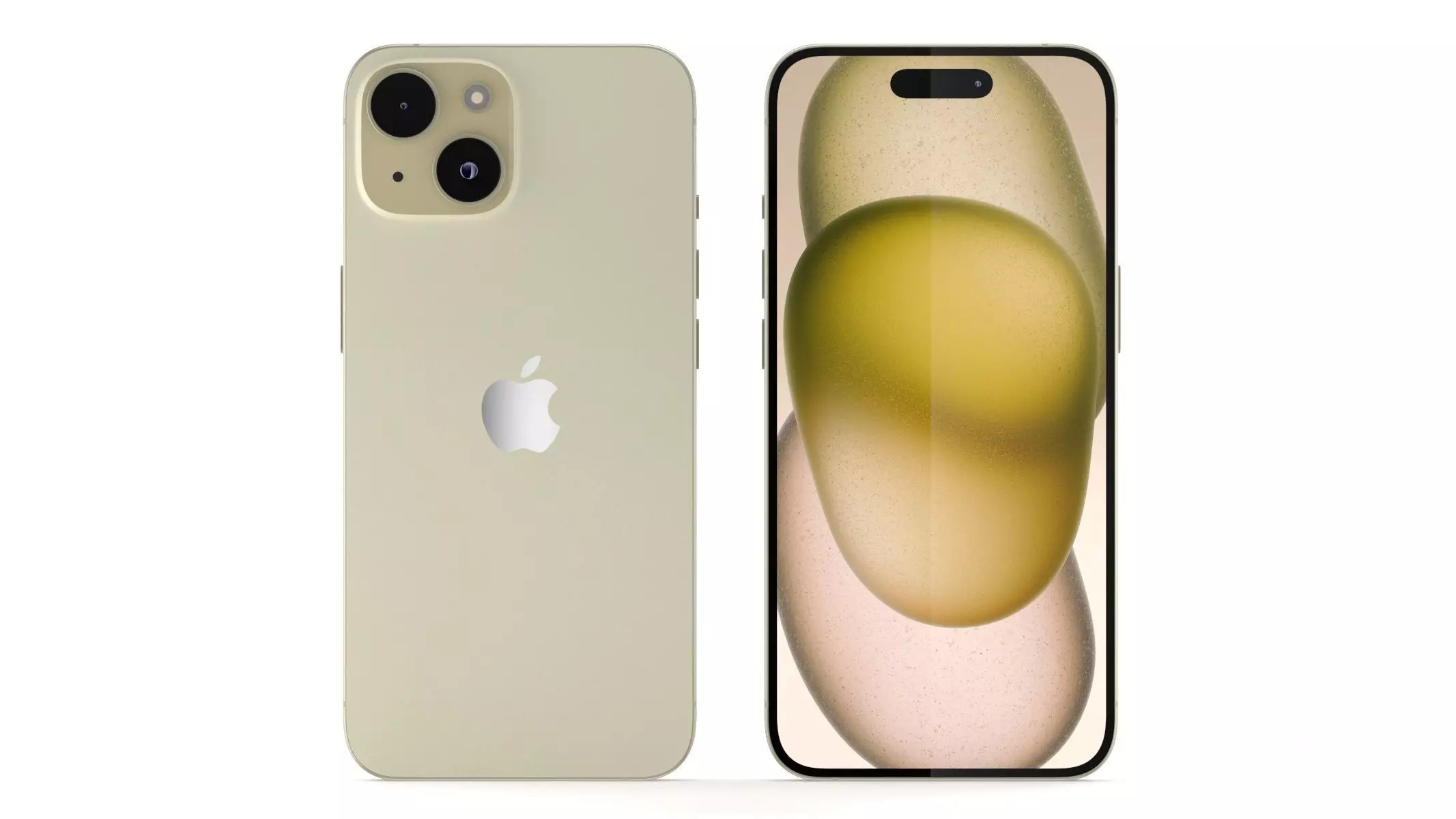 Apple iPhone 15 Yellow 3D model_0
