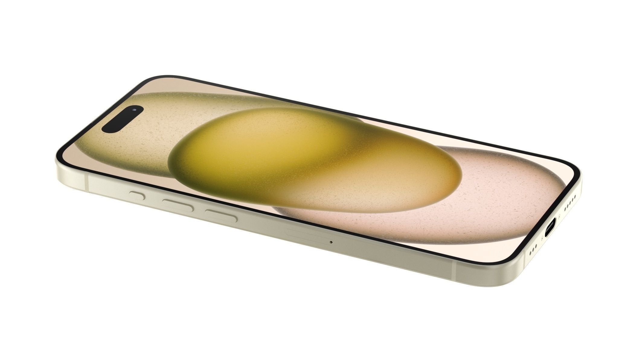 Apple iPhone 15 Yellow 3D model_4
