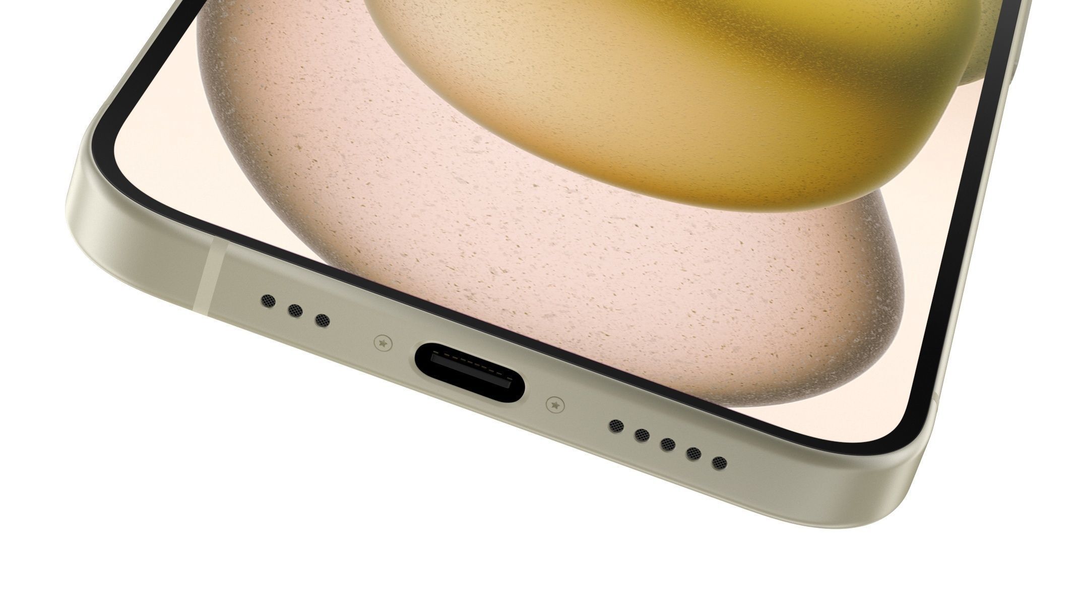 Apple iPhone 15 Yellow 3D model_5