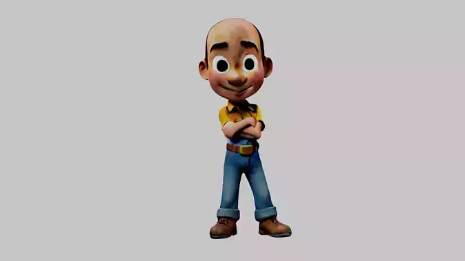 Cartoon Bald Man