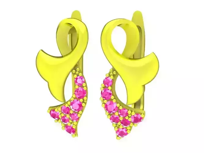 6733 Jewelry Art Diamond Earrings