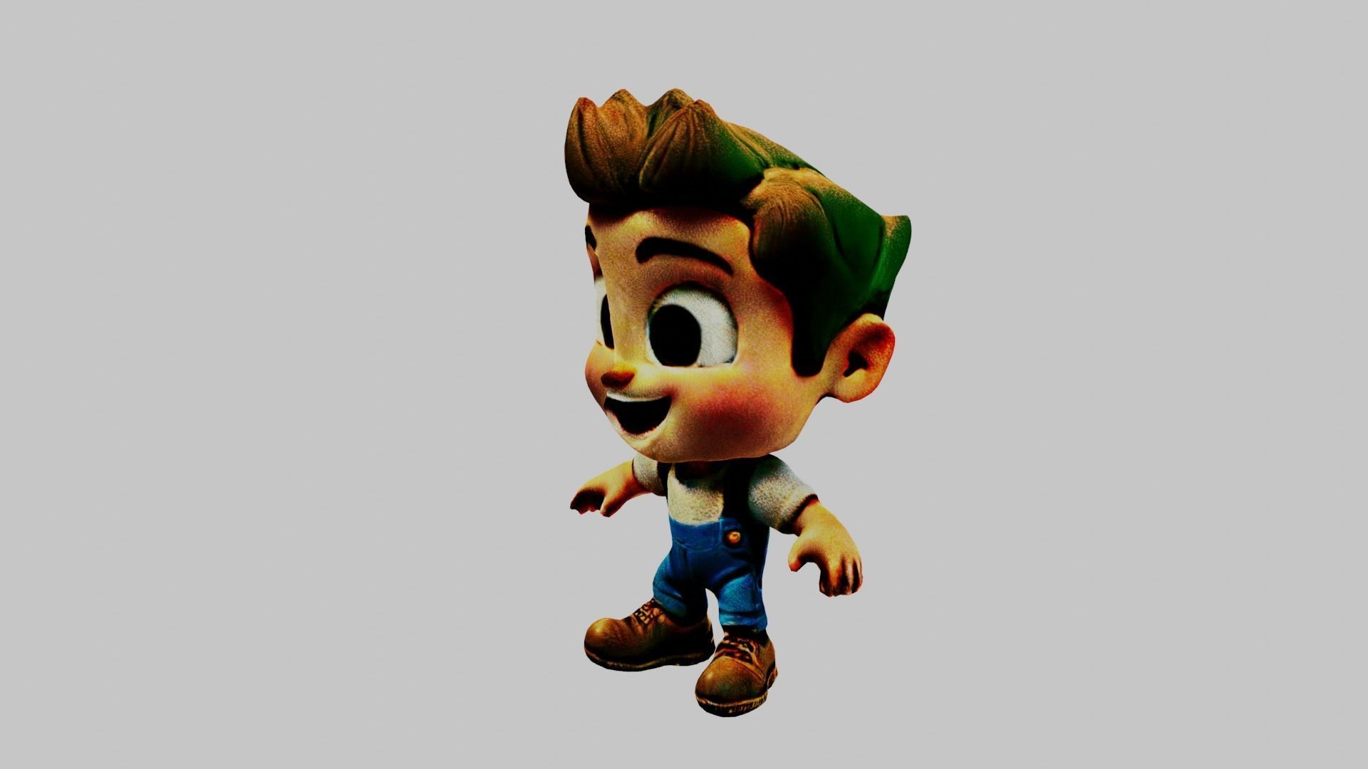Cartoon Character Boy Low-poly 3D model_2