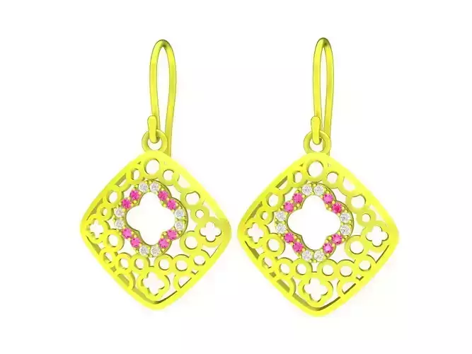 6736 Jewelry Art Diamond Earrings