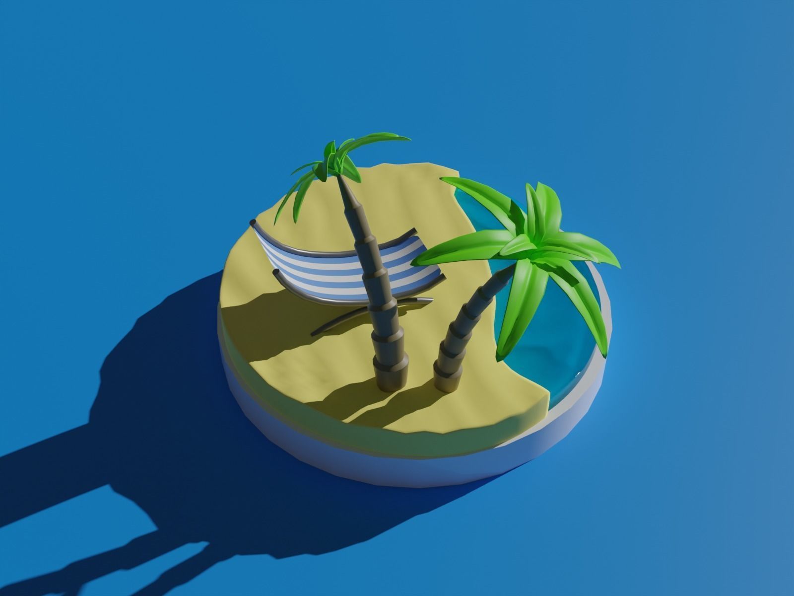Isometric Beach Free 3D model_2