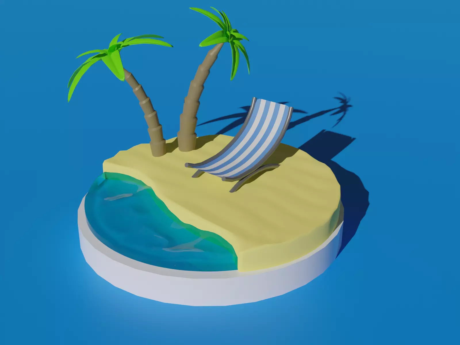 Isometric Beach Free 3D model_0