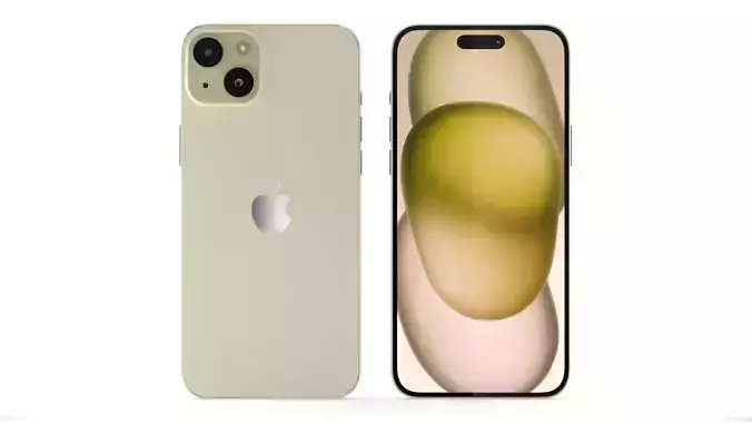Apple iPhone 15 Plus Yellow 3D model Apple iPhone 15 Plus Yellow 3D model