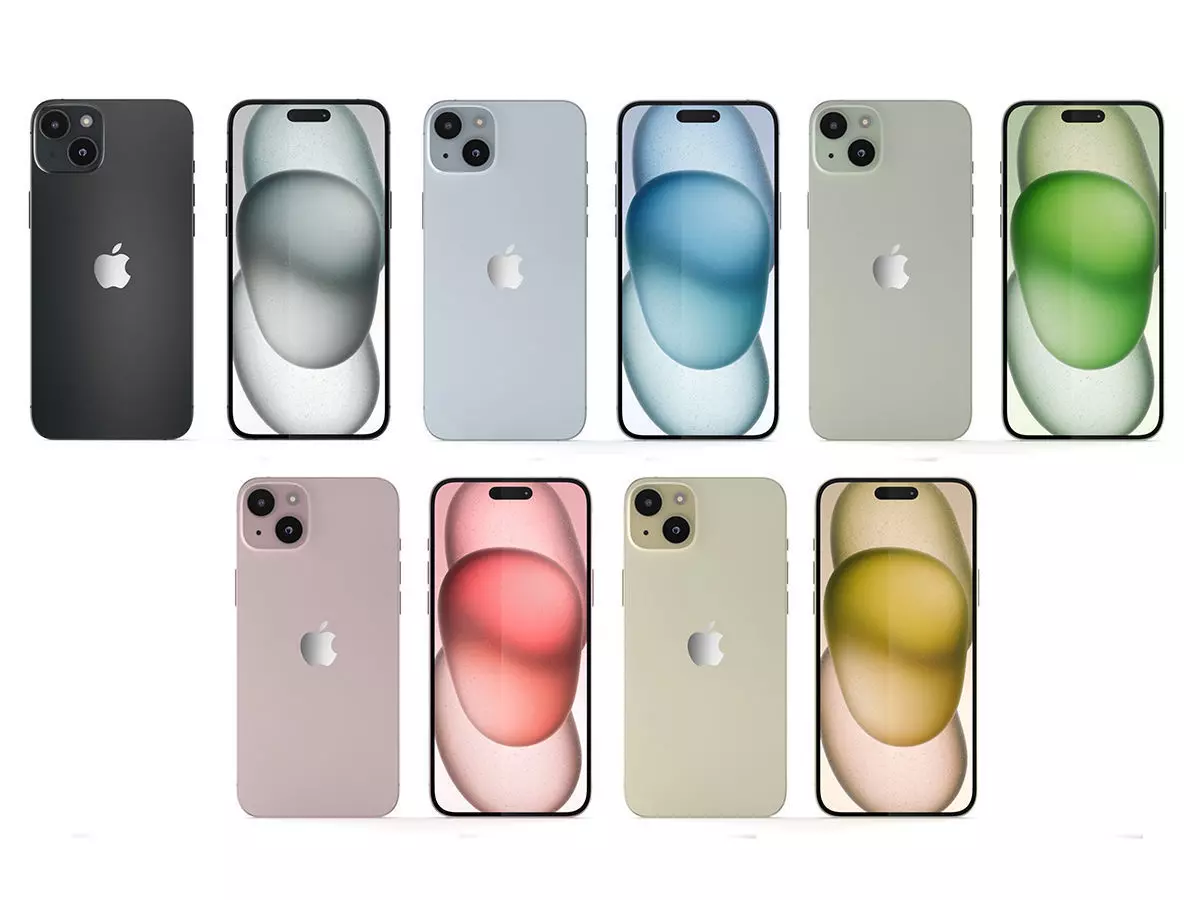 Apple iPhone 15 Plus All Colors 3D Model Collection_0