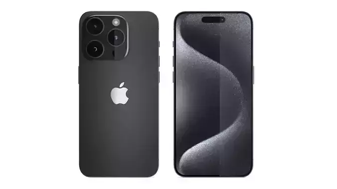 Apple iPhone 15 Pro Black Titanium 3D model