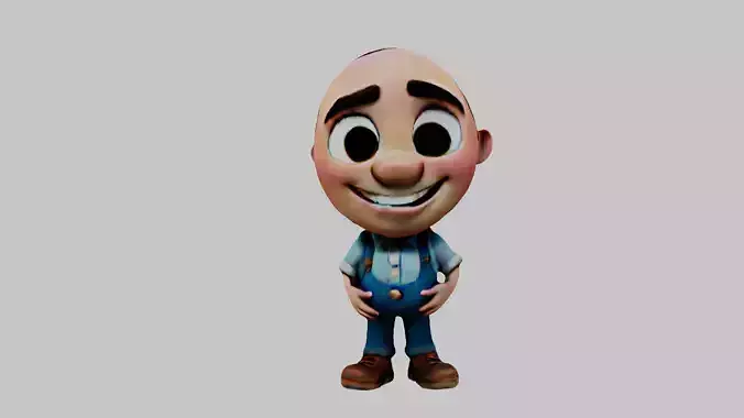  Cartoon Character Bald Boy