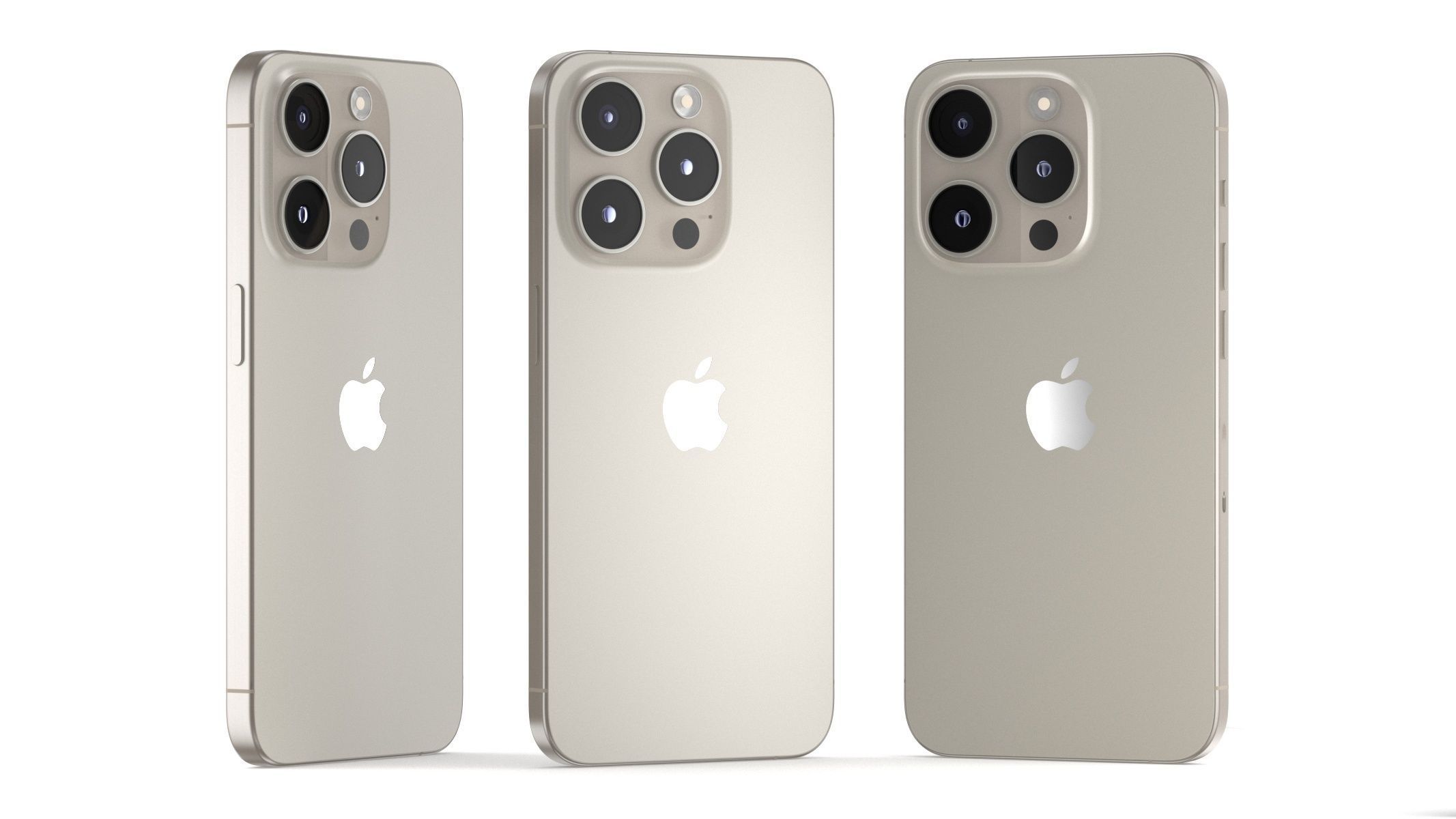 Apple iPhone 15 Pro Natural Titanium 3D model_8