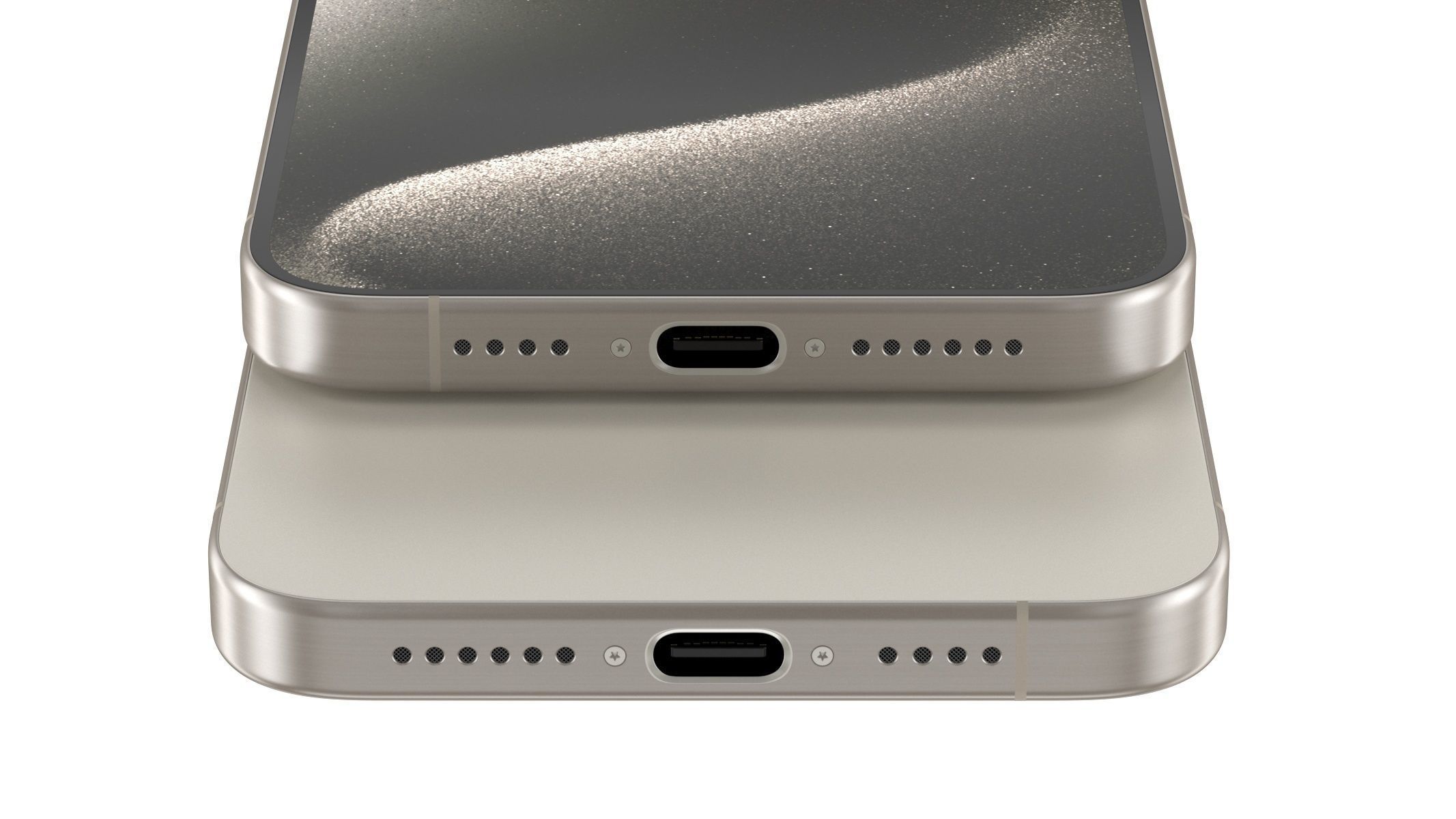 Apple iPhone 15 Pro Natural Titanium 3D model_9