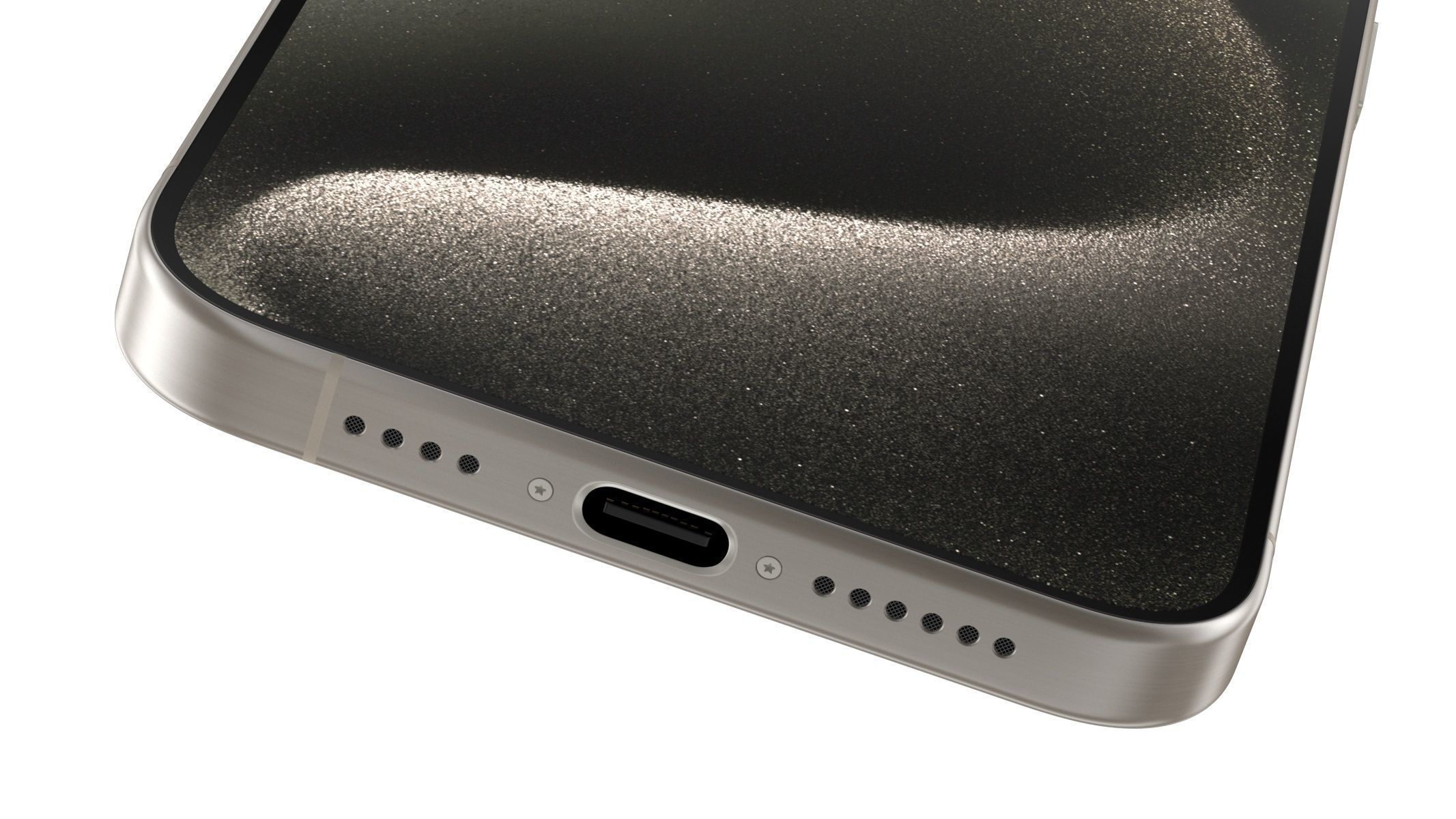 Apple iPhone 15 Pro Natural Titanium 3D model_5