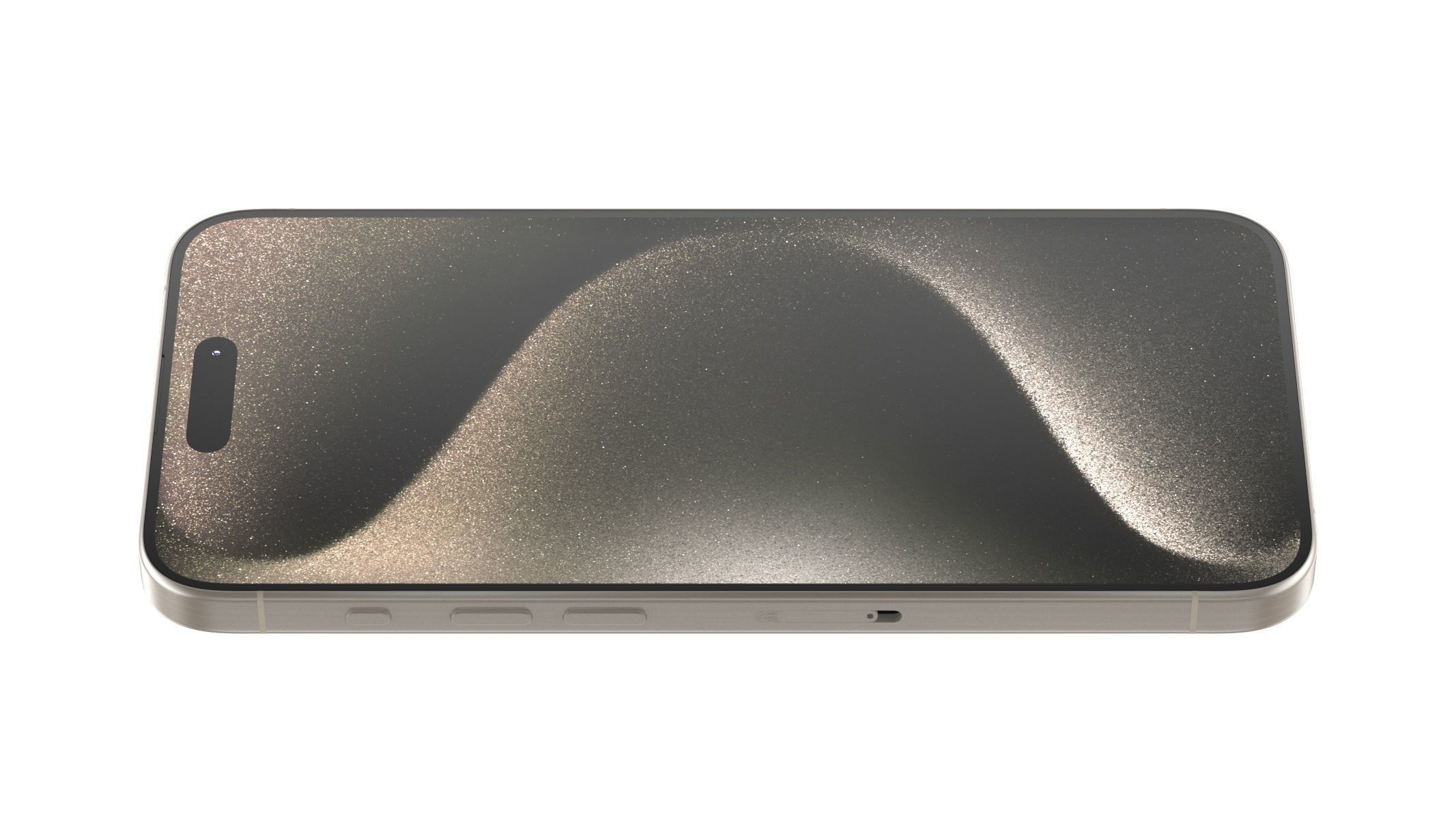 Apple iPhone 15 Pro Natural Titanium 3D model_3