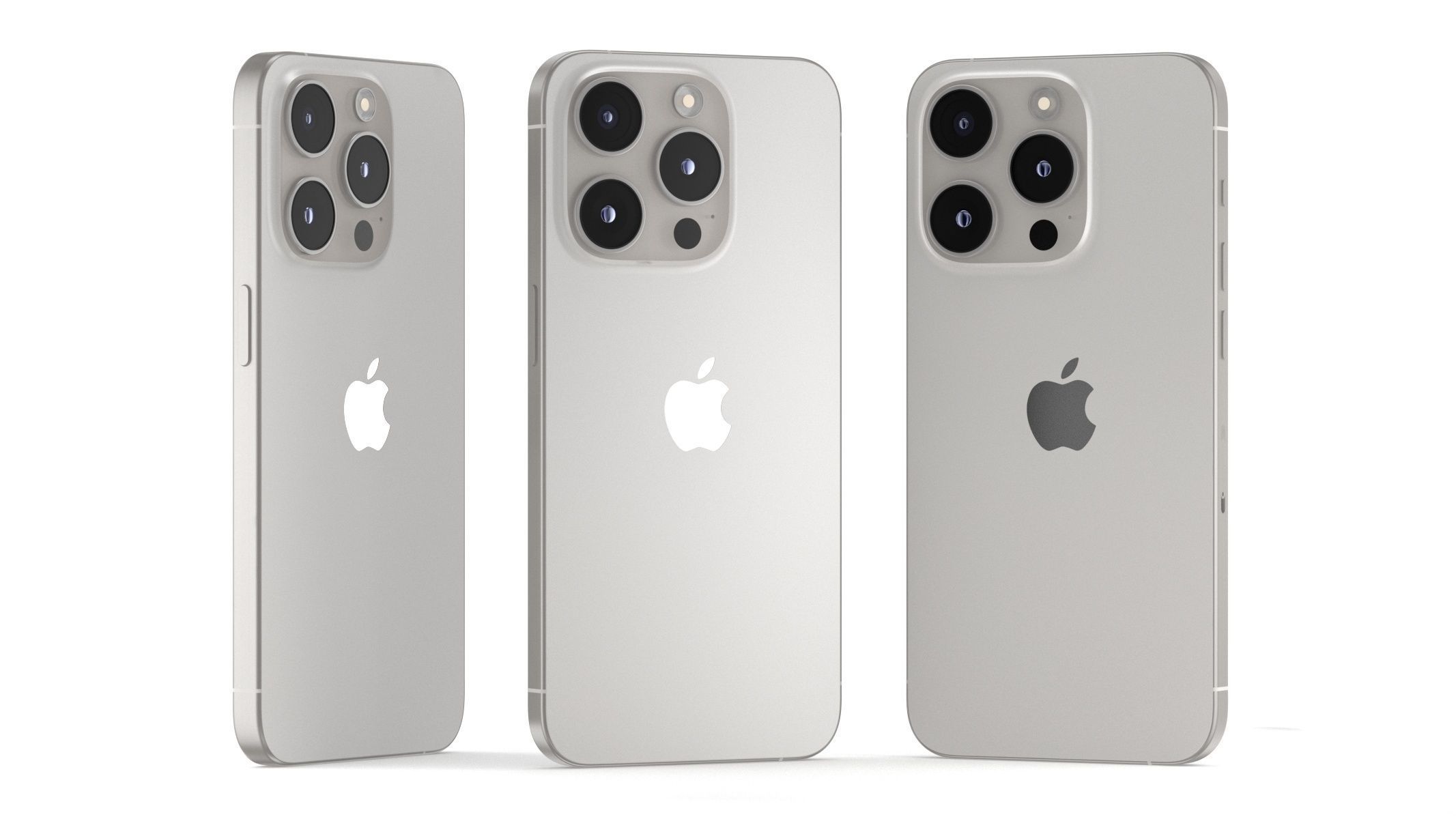 Apple iPhone 15 Pro Max White Titianium  3D model_8