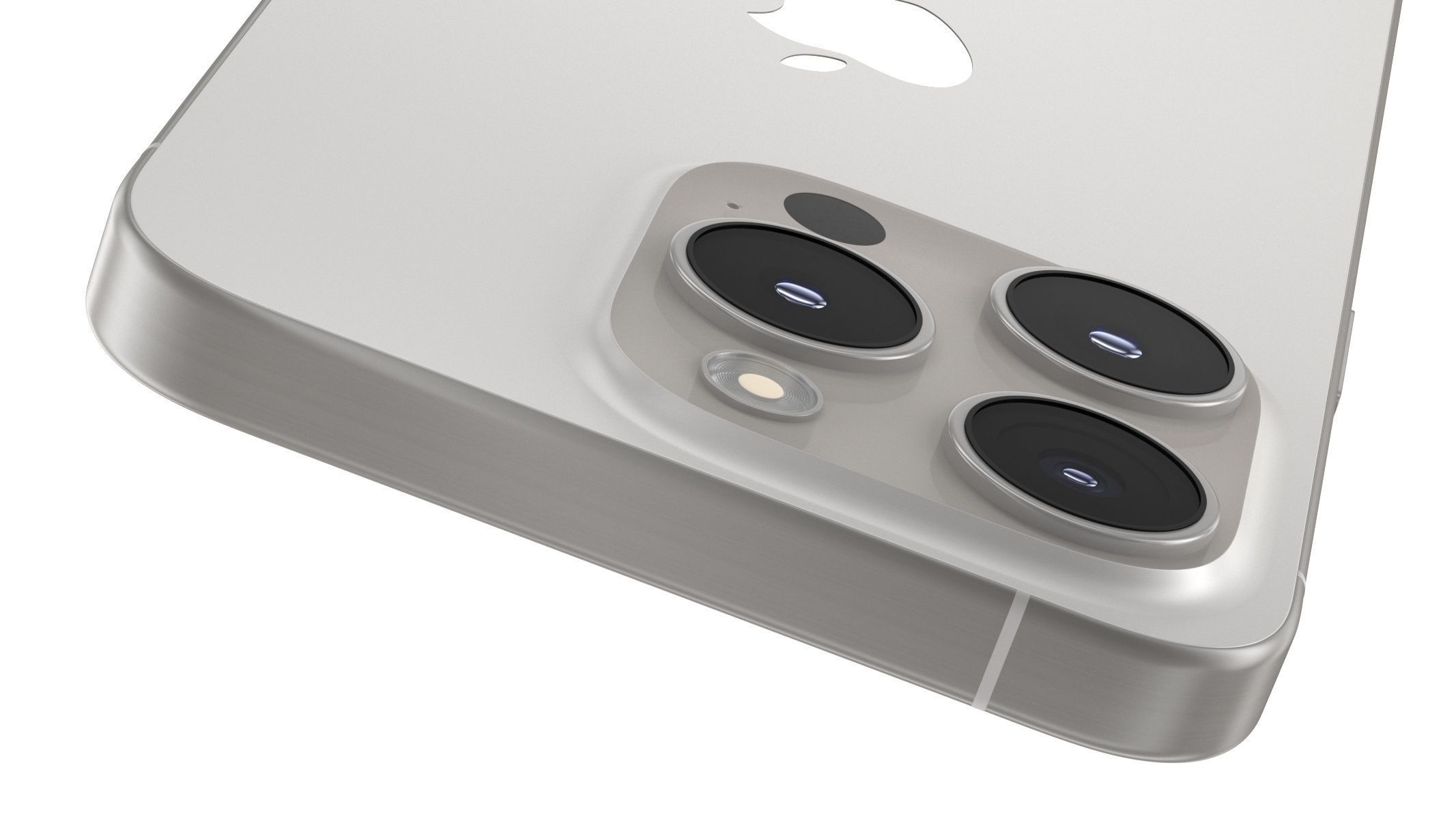 Apple iPhone 15 Pro Max White Titianium  3D model_6