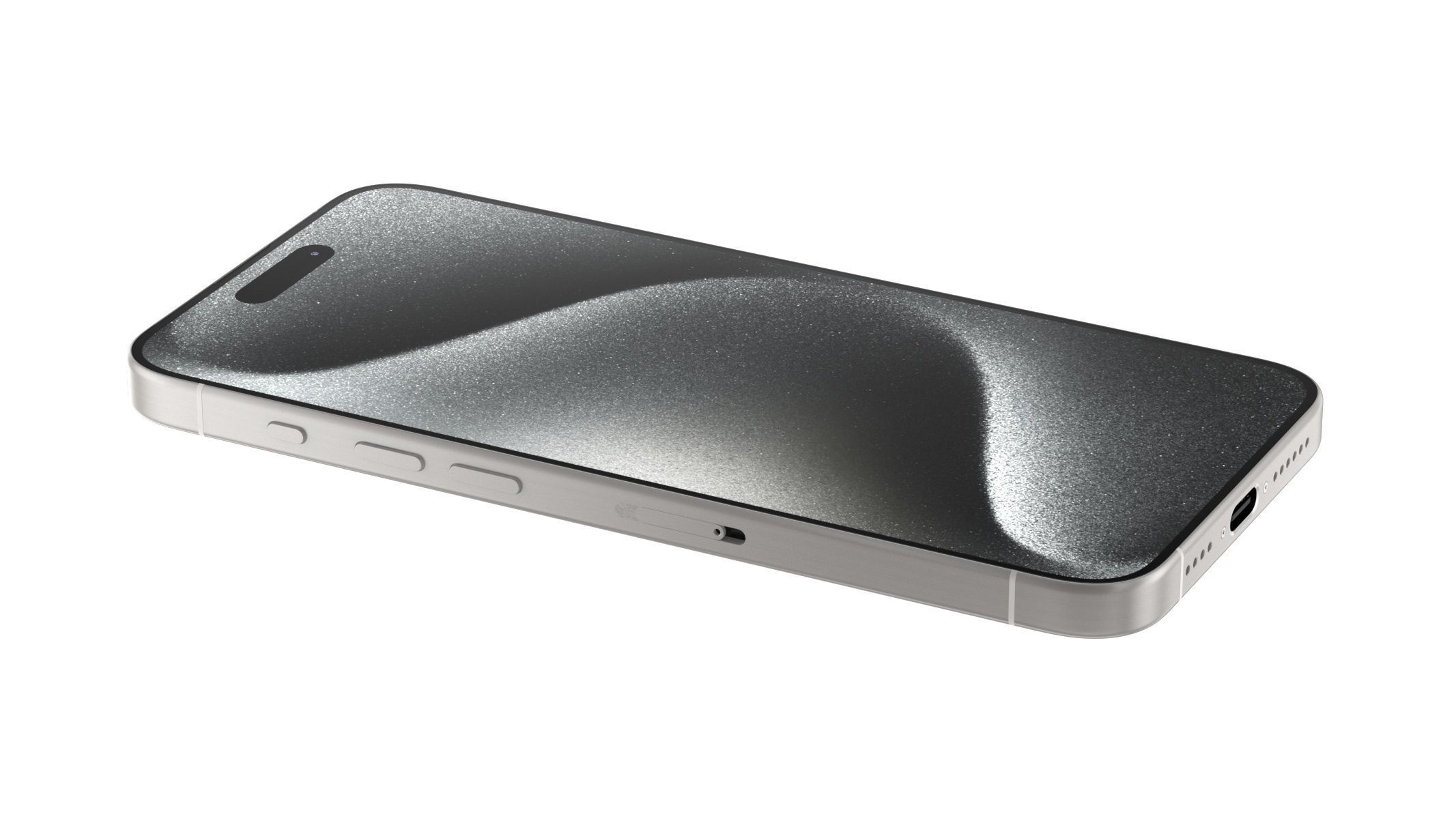 Apple iPhone 15 Pro Max White Titianium  3D model_4