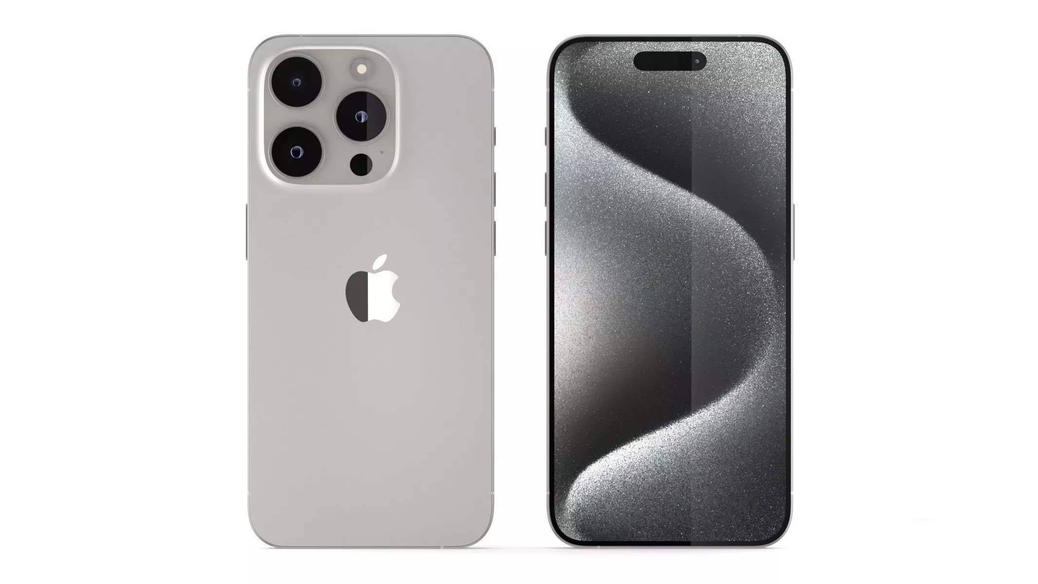 Apple iPhone 15 Pro Max White Titianium  3D model_0