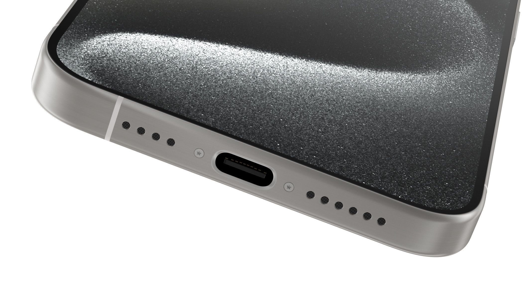 Apple iPhone 15 Pro Max White Titianium  3D model_5