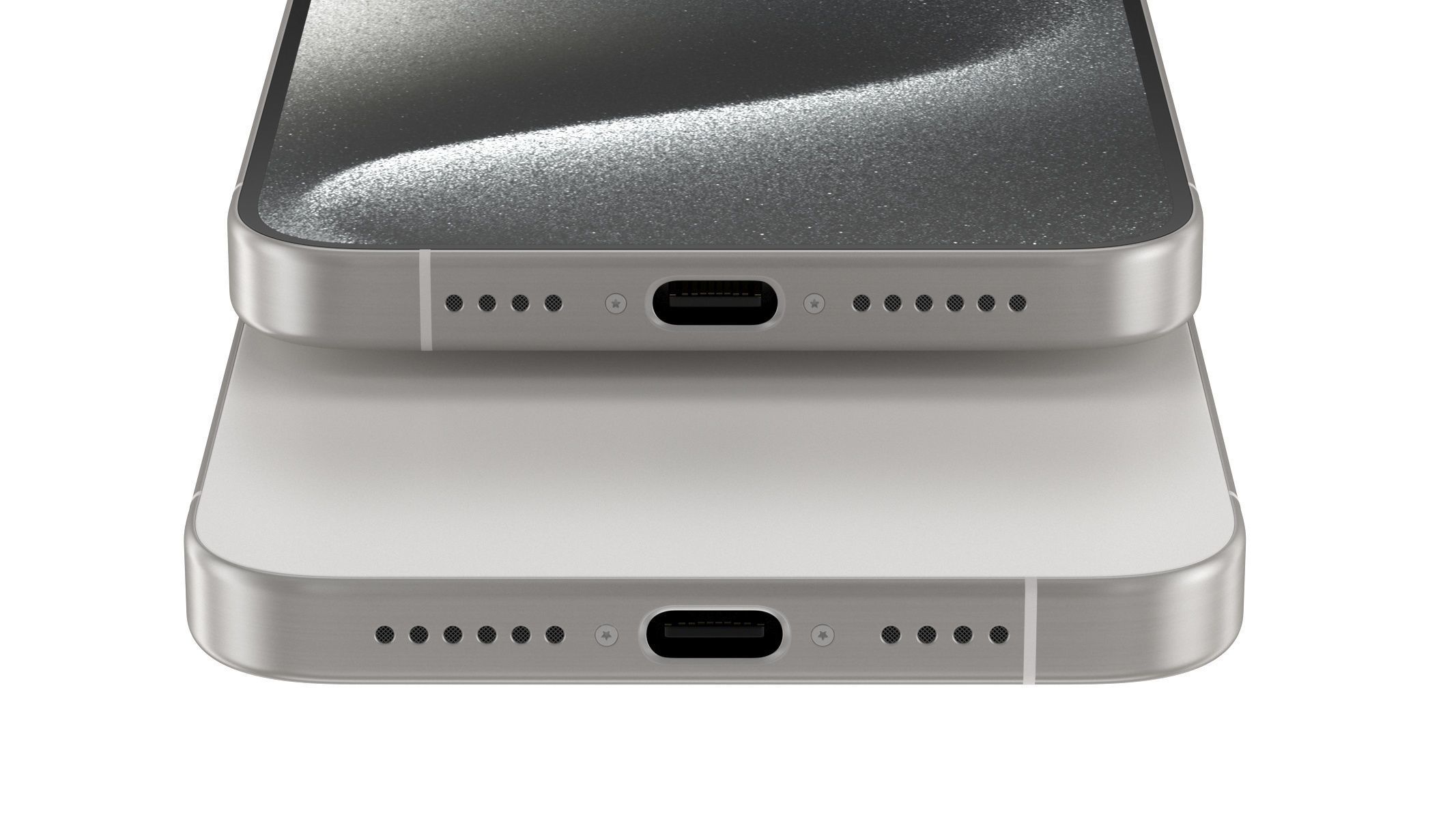 Apple iPhone 15 Pro Max White Titianium  3D model_9