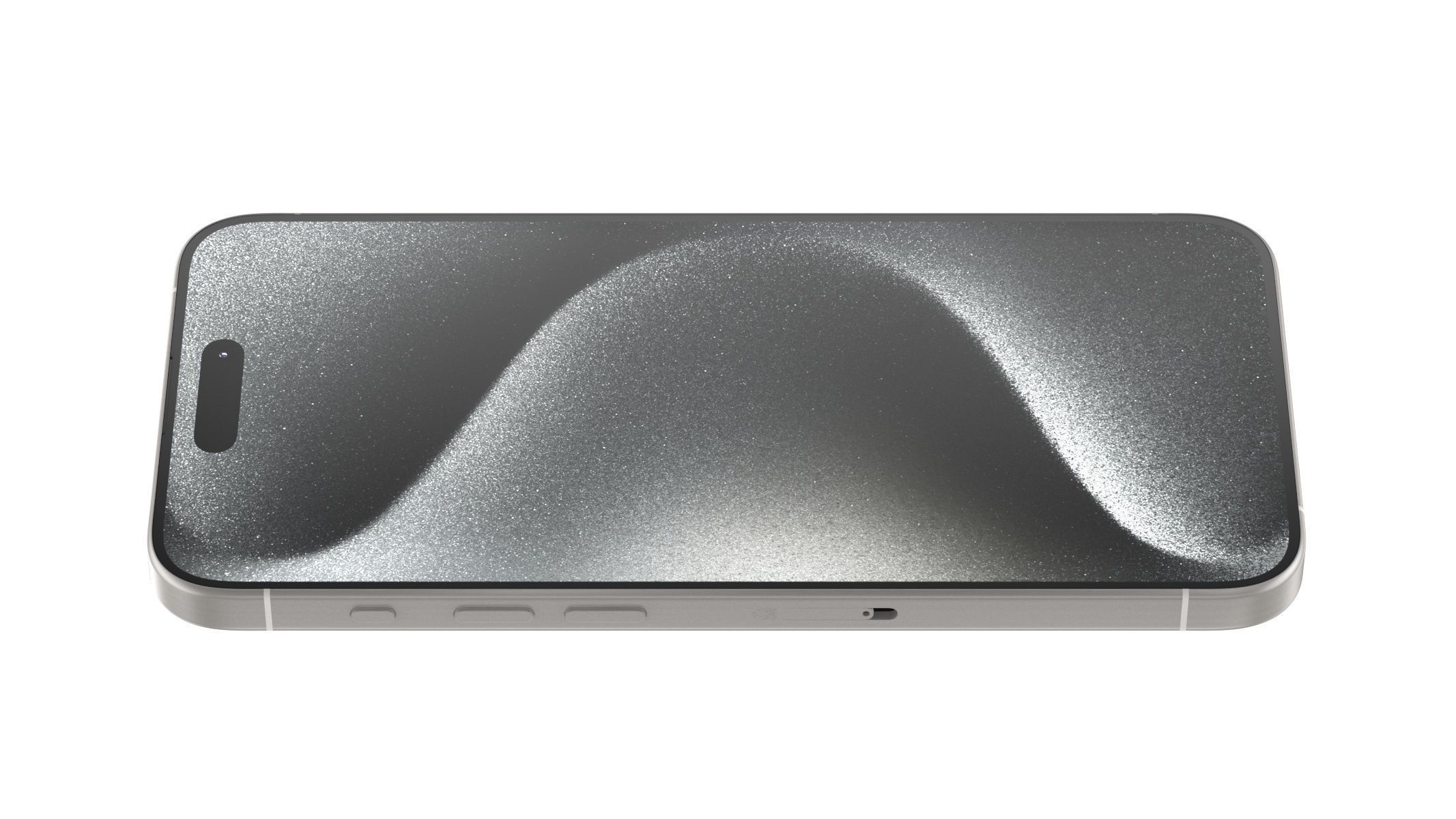 Apple iPhone 15 Pro Max White Titianium  3D model_3