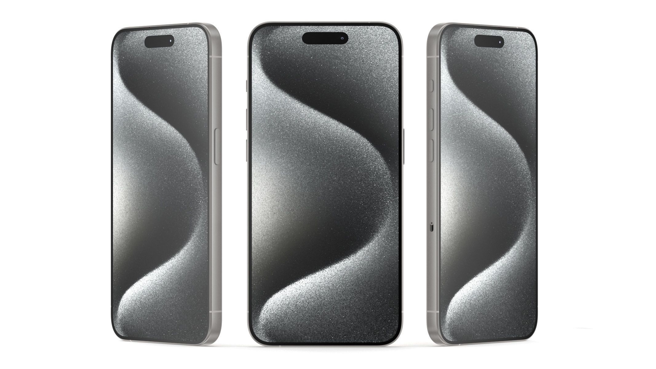 Apple iPhone 15 Pro Max White Titianium  3D model_7