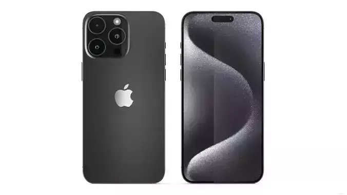 Apple iPhone 15 Pro Max Black Titanium 3D model