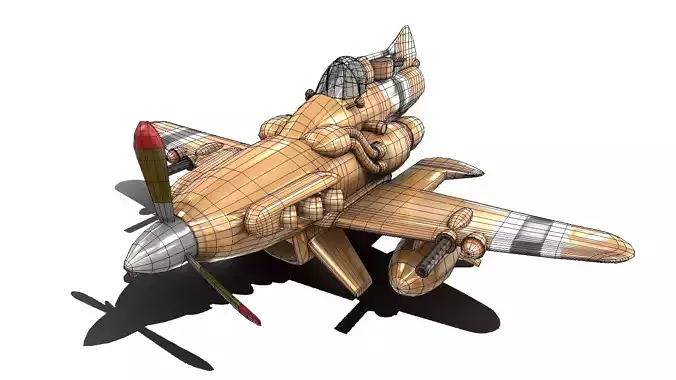 PlaneVR Low-poly 3D model