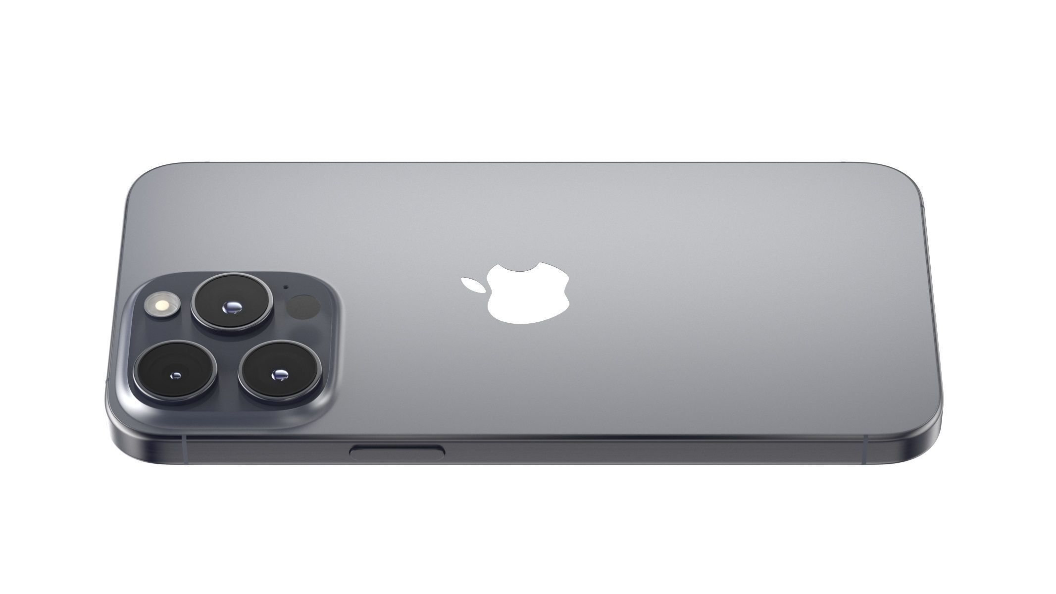 Apple iPhone 15 Pro Max Blue Titanium 3D model_2