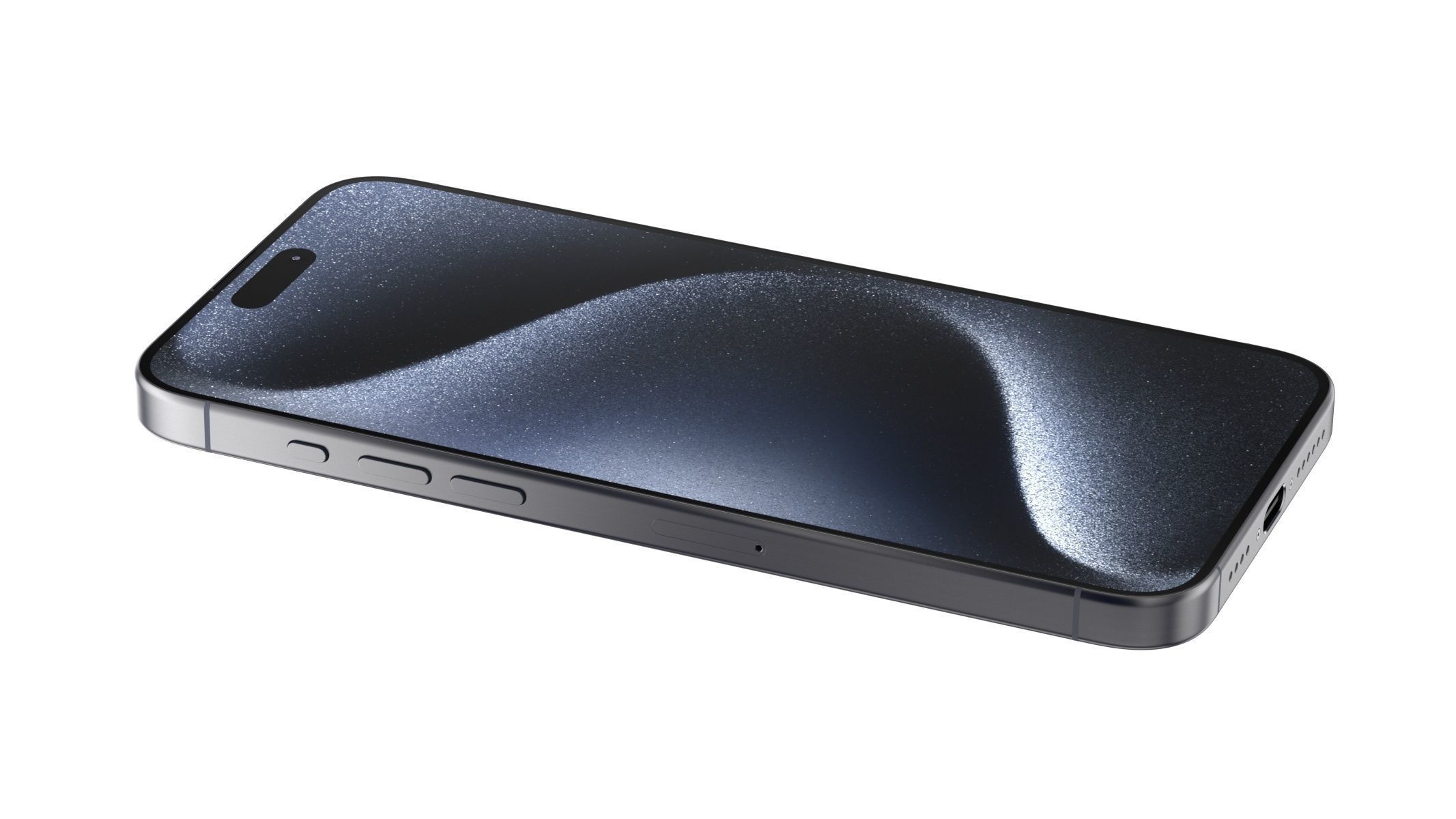 Apple iPhone 15 Pro Max Blue Titanium 3D model_4