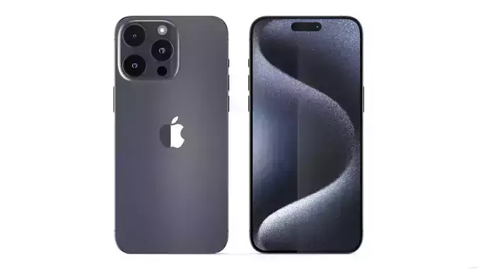 Apple iPhone 15 Pro Max Blue Titanium 3D model