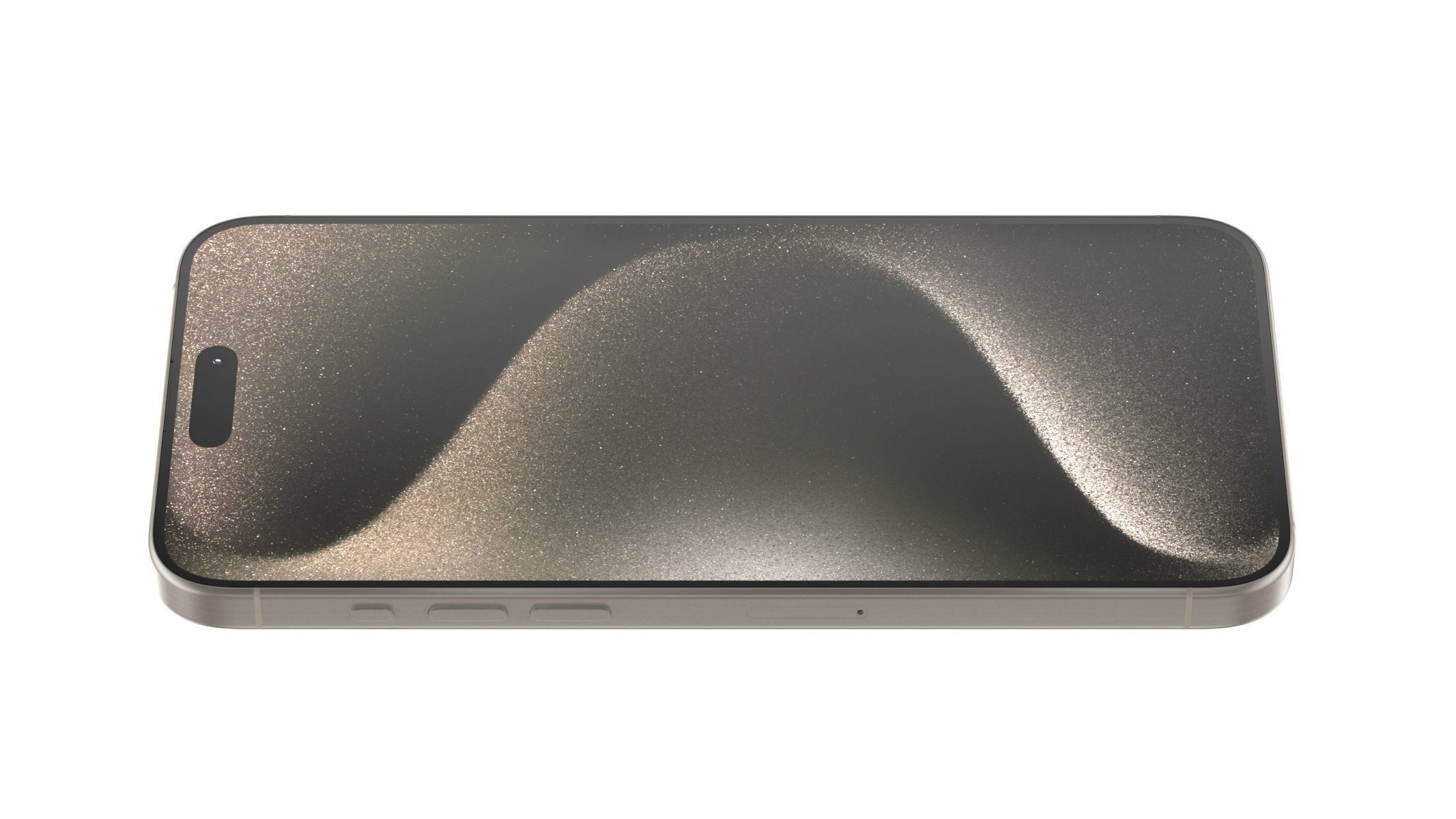 Apple iPhone 15 Pro Max Natural Titanium 3D model_3