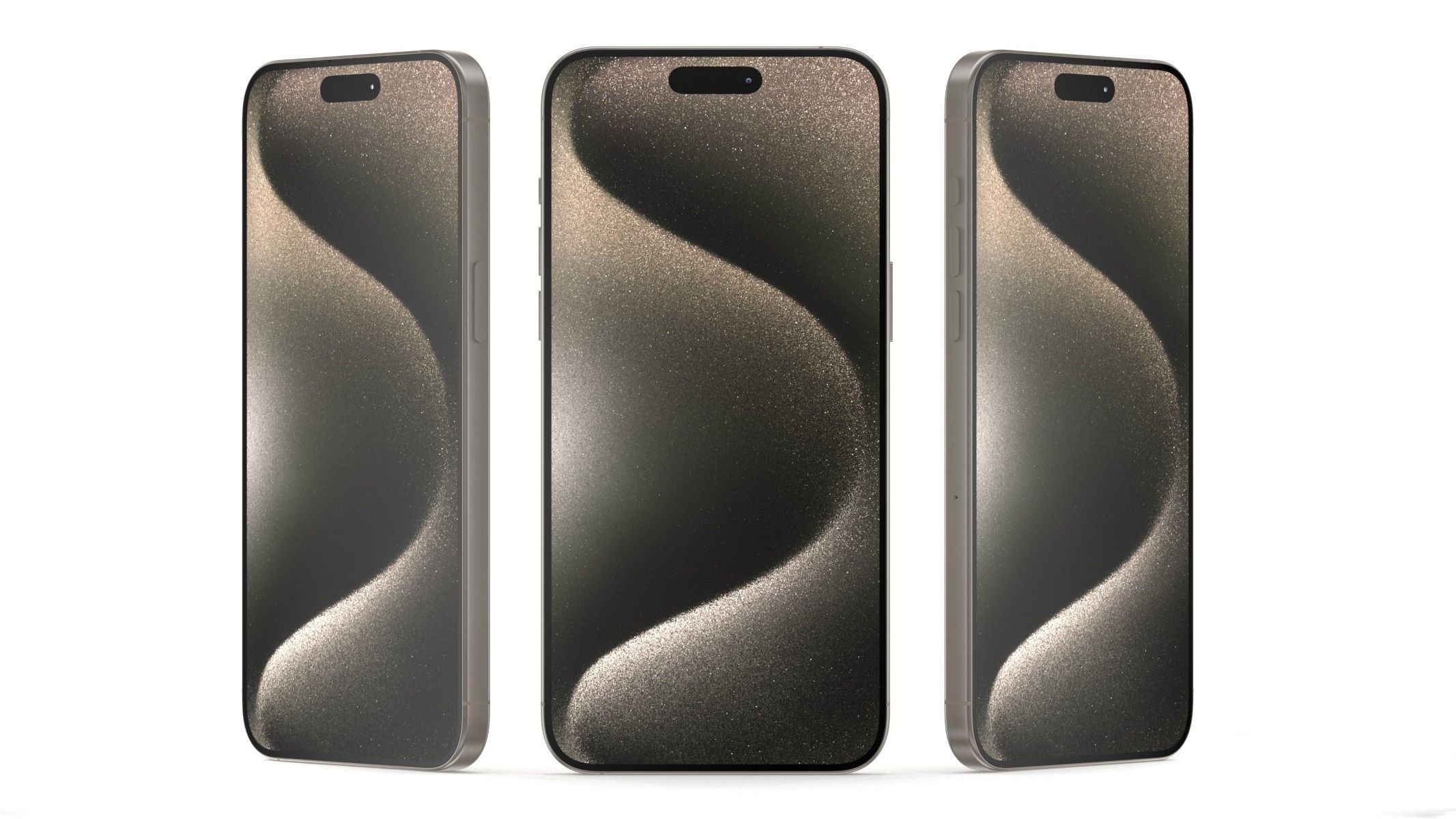 Apple iPhone 15 Pro Max Natural Titanium 3D model_7