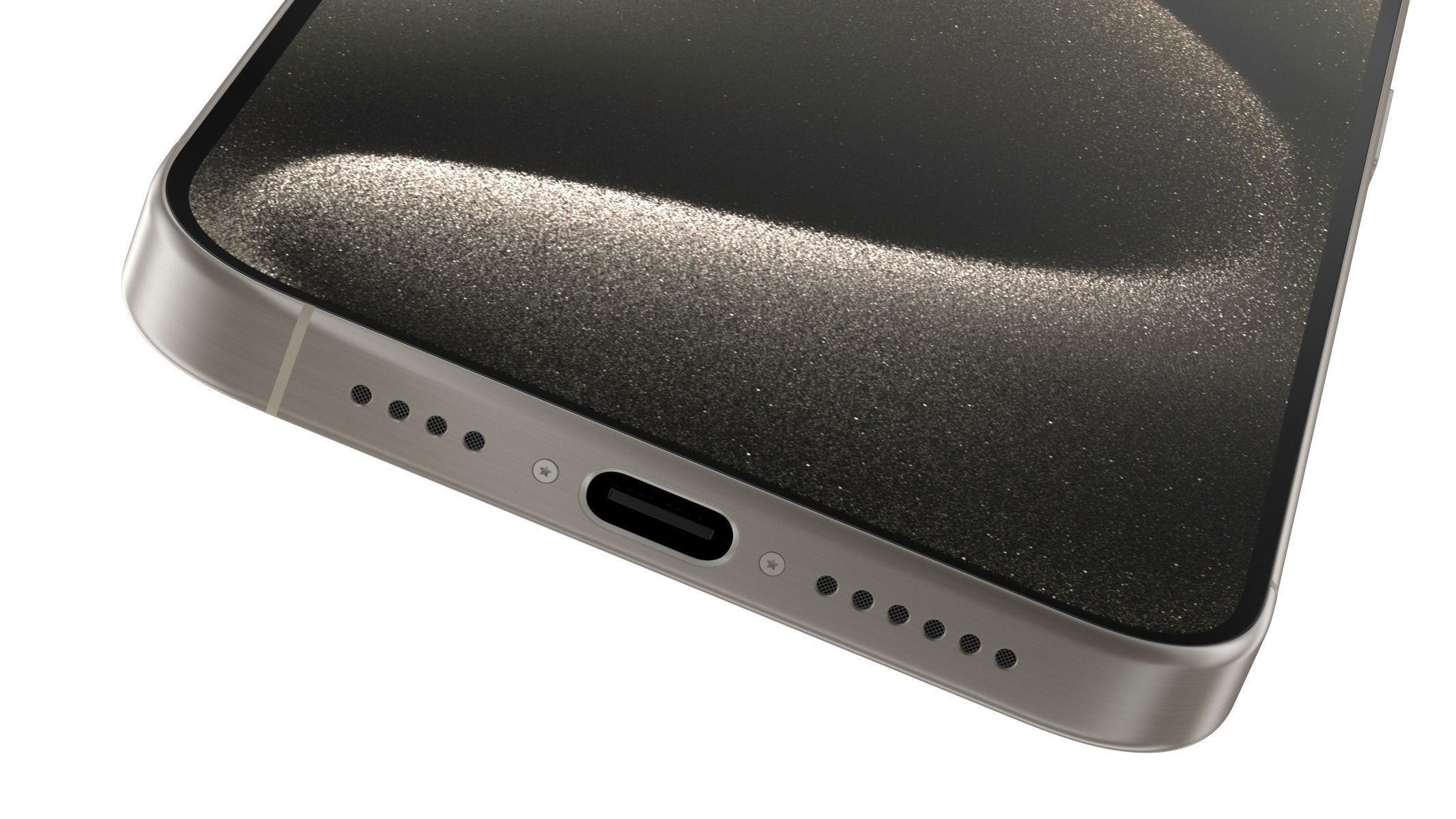 Apple iPhone 15 Pro Max Natural Titanium 3D model_5