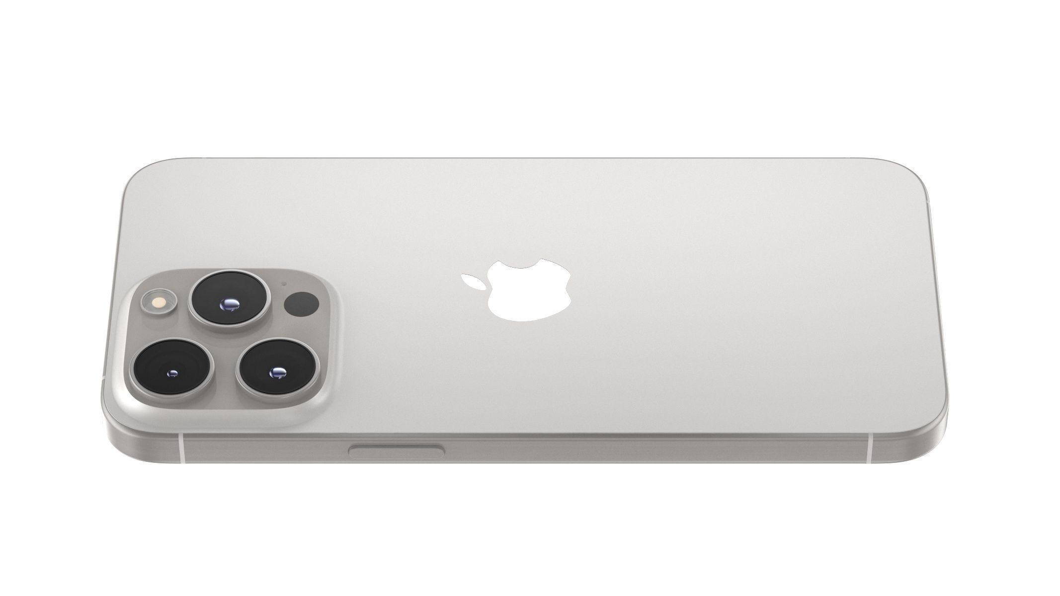 Apple iPhone 15 Pro Max White Titianium 3D model_2